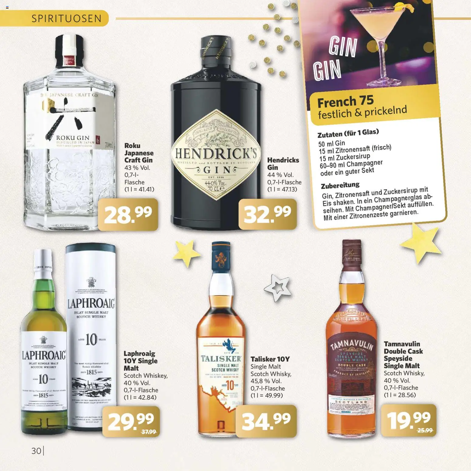 Combi - Festliche Momente – gültig ab 24.11.2025 | Seite: 30 | Produkte: Whisky, Sekt, Gin, Eis
