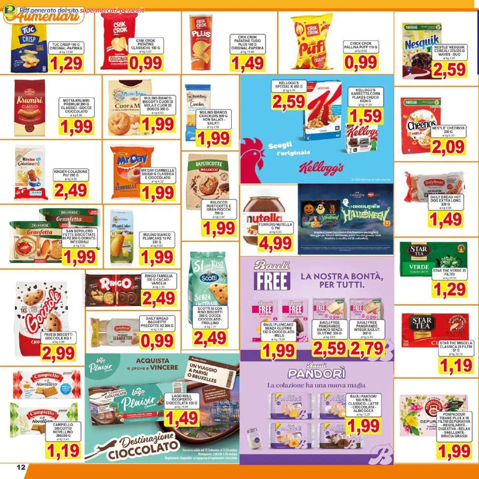 Volantino Pewex del 29.10.2025 | Pagina: 12 | Prodotti: Pane, Fiocchi, Fette biscottate, Miele
