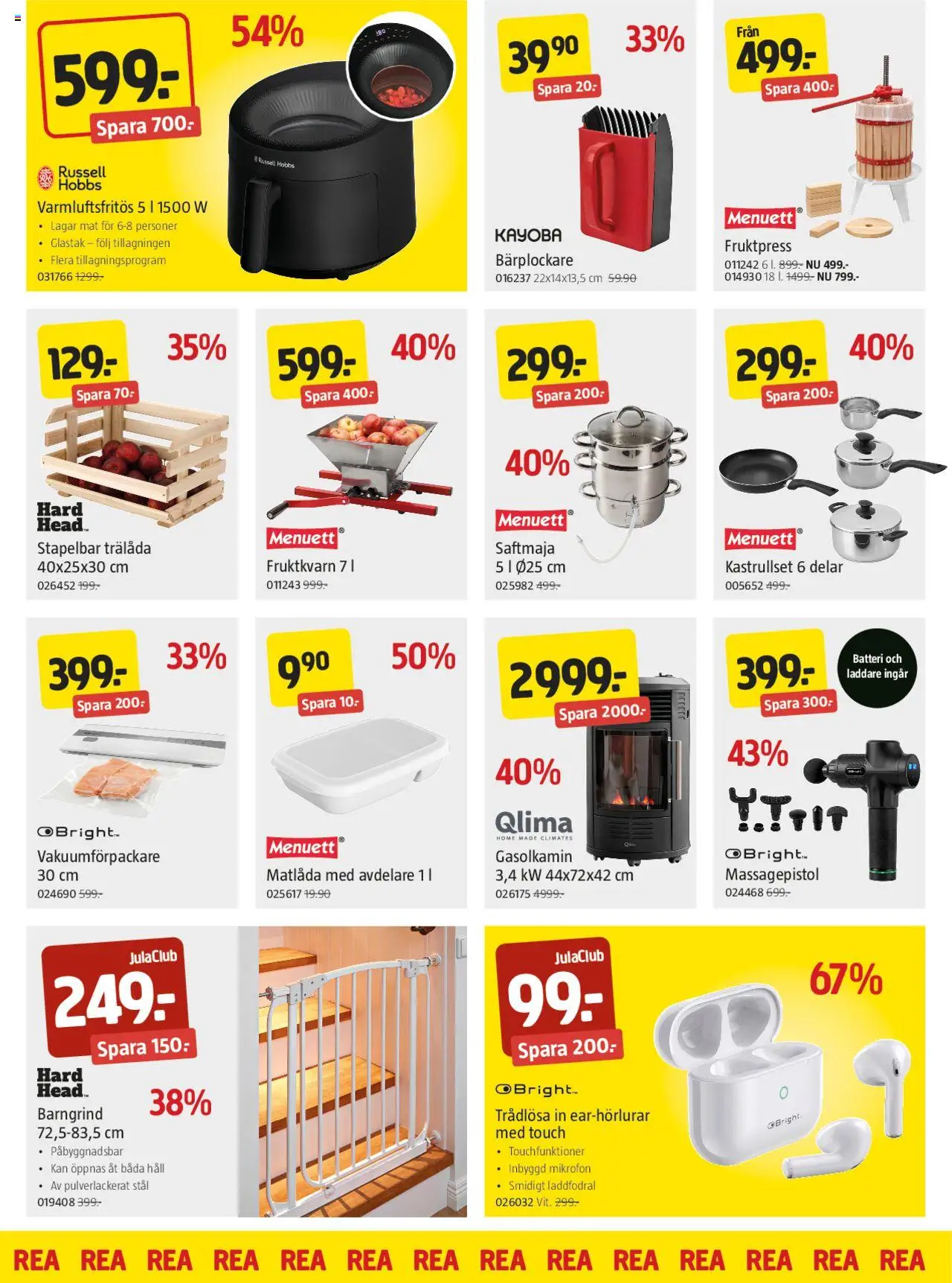Jula reklamblad aktuell från 07.08.2025 | Sida: 6 | Produkter: Fruktpress, Batteri, Häll, Mikrofon