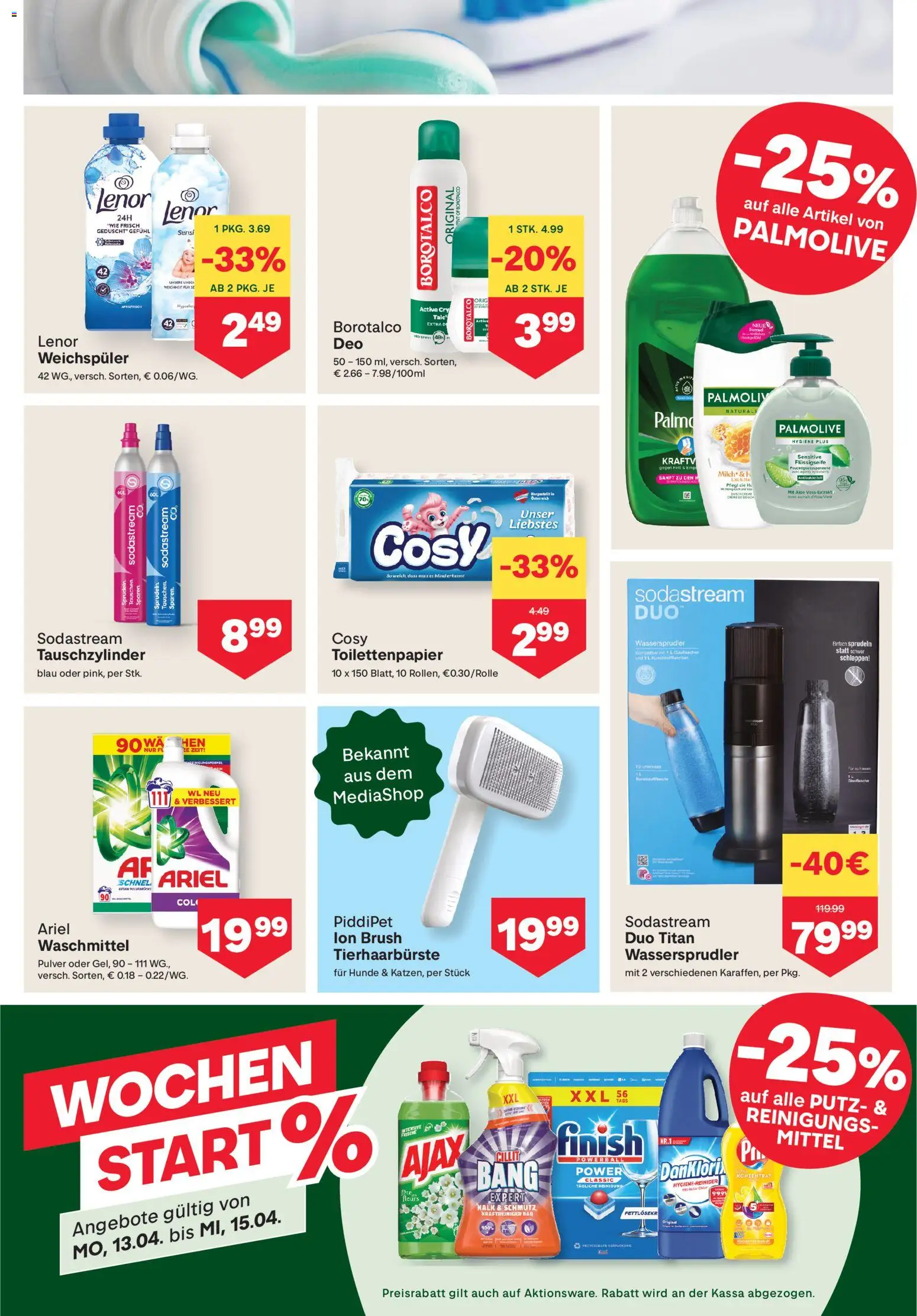 MPREIS Flugblatt gültig ab 09.04.2026 | Seite: 11 | Produkte: Couch, Weichspüler, Waschmittel