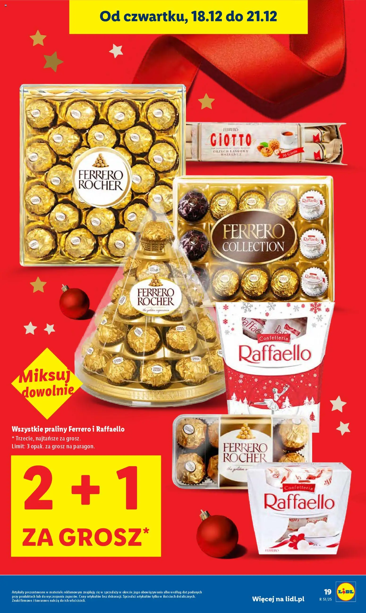 Lidl Gazetka od 18.12.2025 | Strona: 19 | Produkty: Praliny, Ferrero rocher