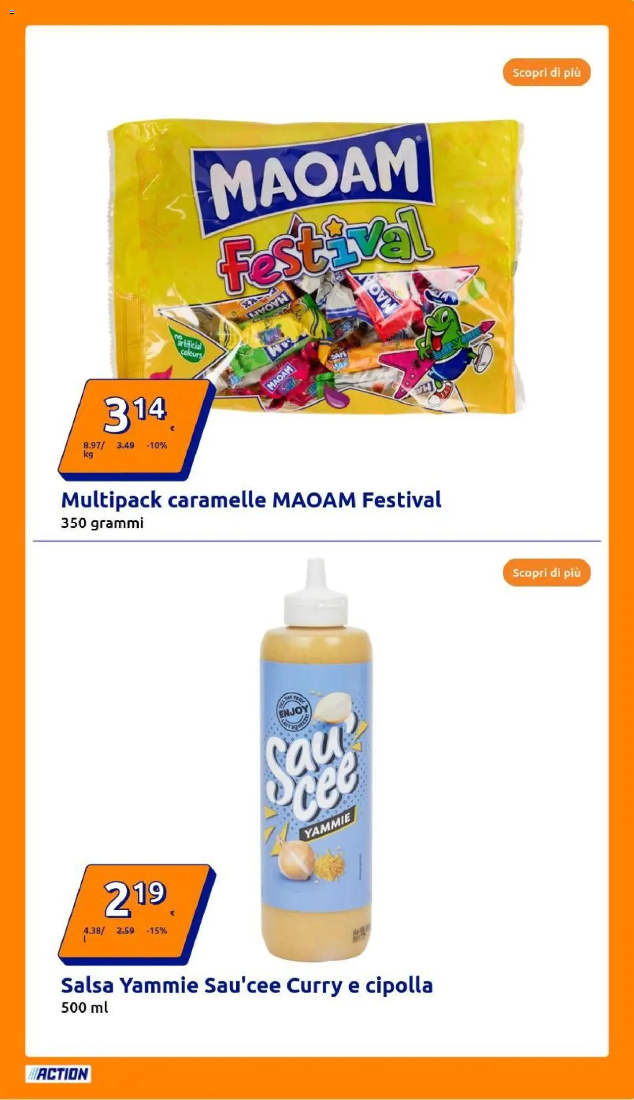 Volantino Action del 20.08.2025 | Pagina: 17 | Prodotti: Caramelle, Salsa