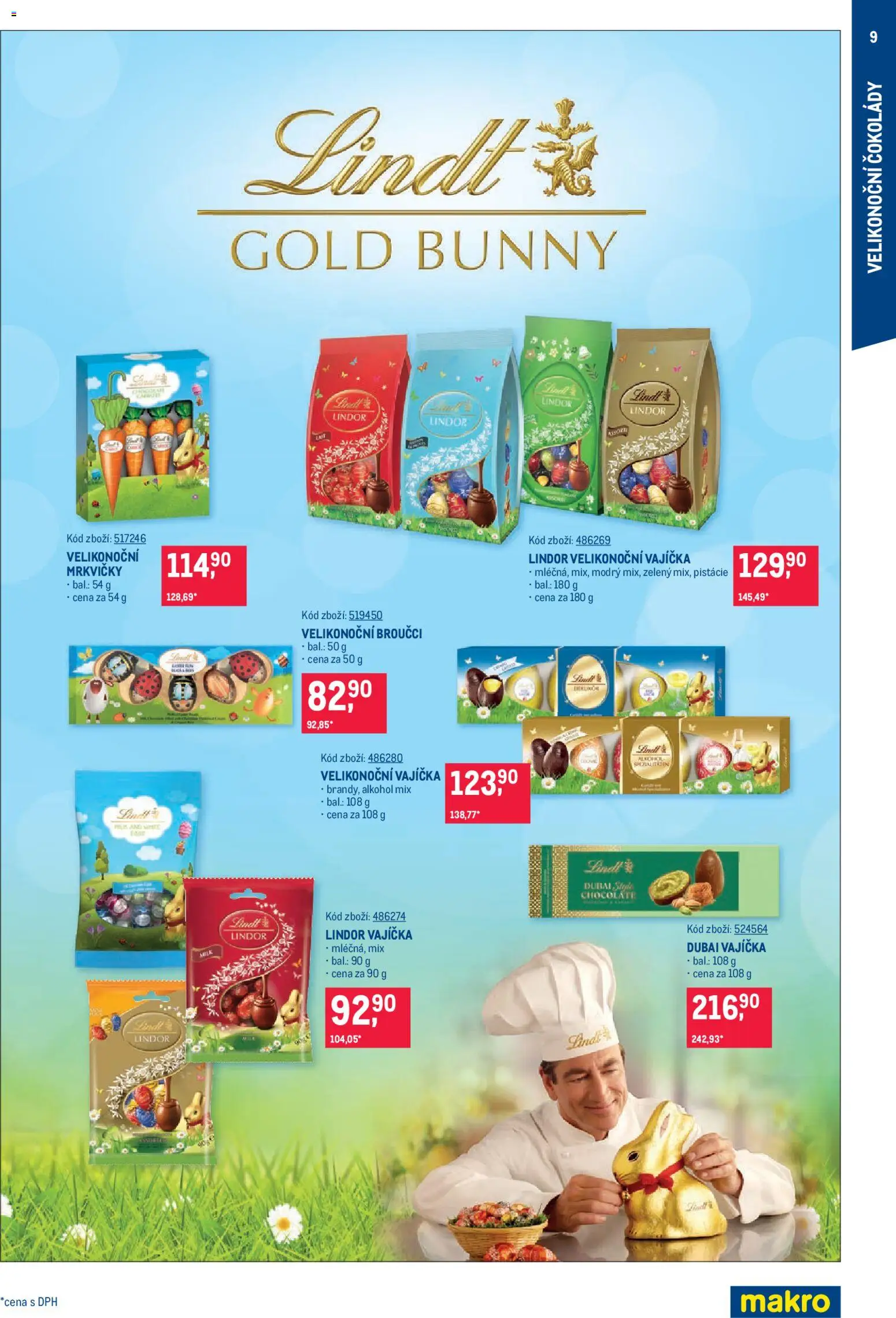 Makro leták - Velikonoční čokolády od 25.02.2026 | Strana: 9 | Produkty: Lindor, Lindt, Pistácie, Lindt lindor