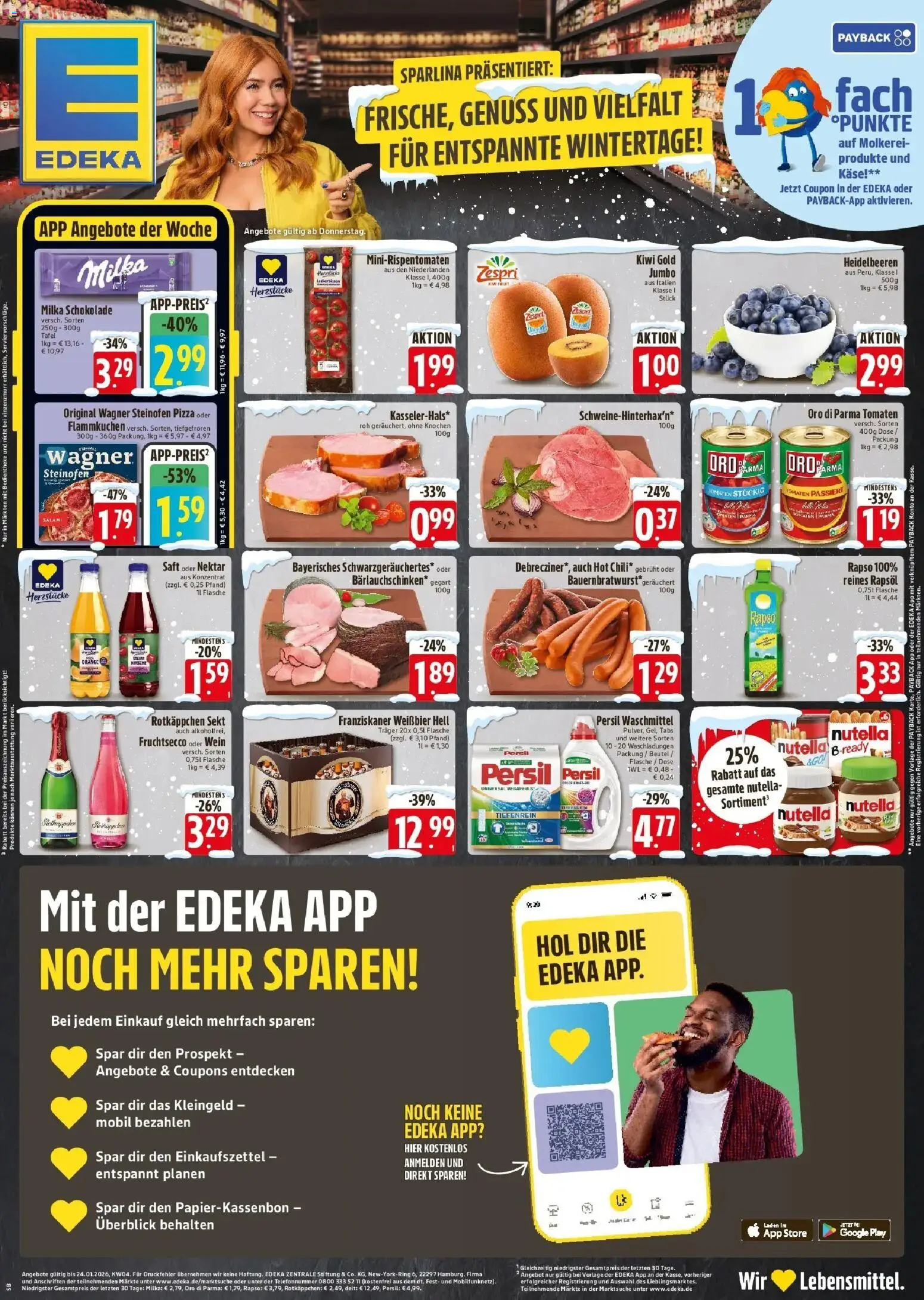 Edeka prospekt Vohburg	 – gültig ab 22.01.2026 | Seite: 1 | Produkte: Franziskaner, Sekt, Nutella, Waschmittel