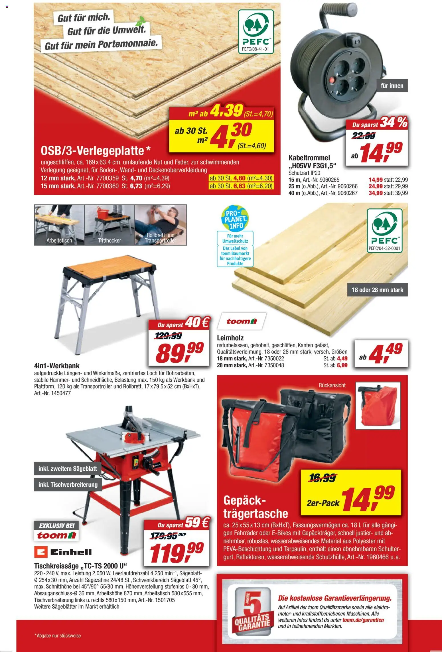 Toom Baumarkt Prospekt 	 – gültig ab 03.04.2026 | Seite: 16 | Produkte: Arbeitstisch