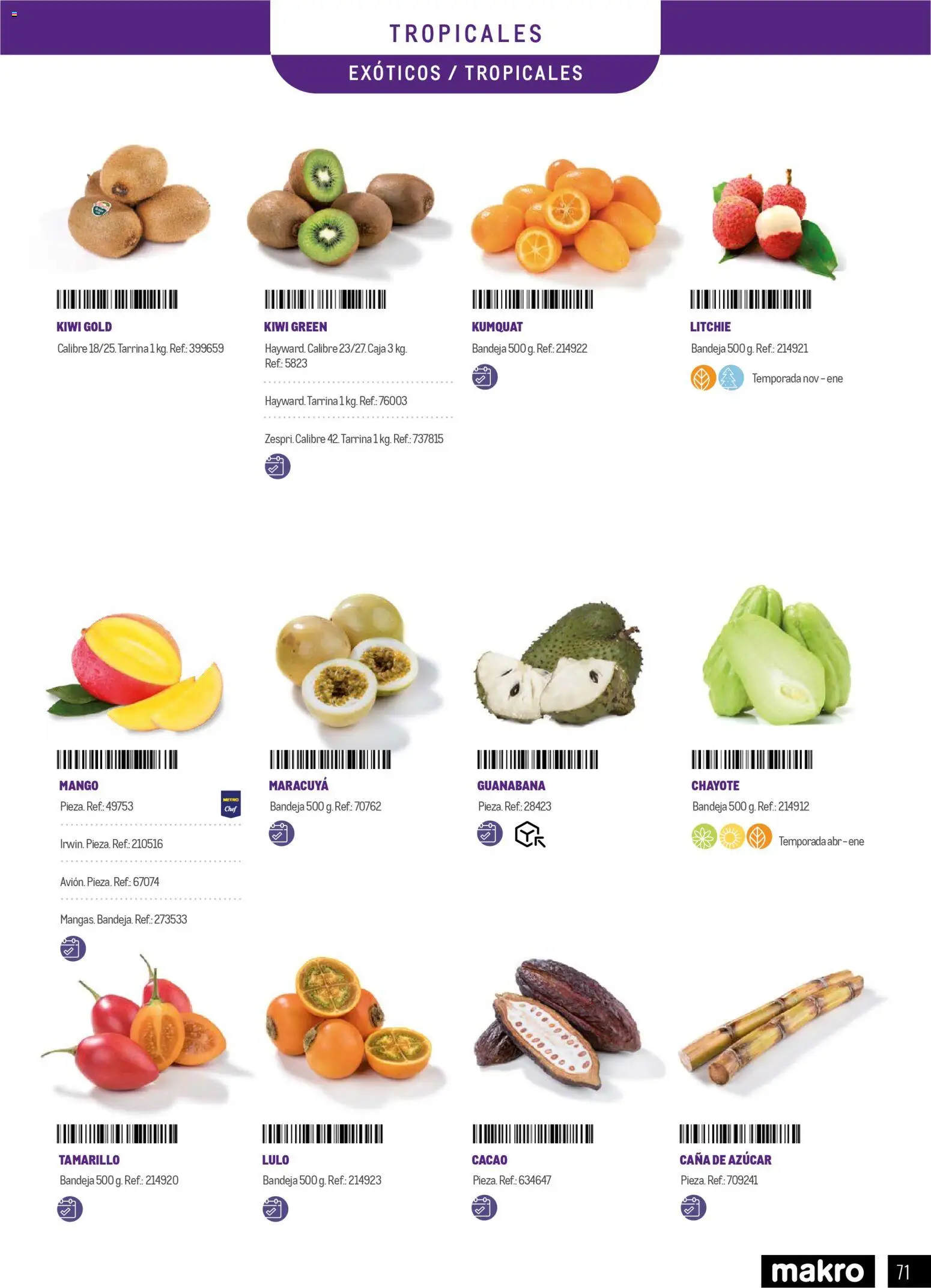 Makro - Especial Frutas y Verduras Península │ válido desde el 05.01.2026 | Página: 71 | Productos: Kiwi, Ρούτερ, Bandeja, Caja