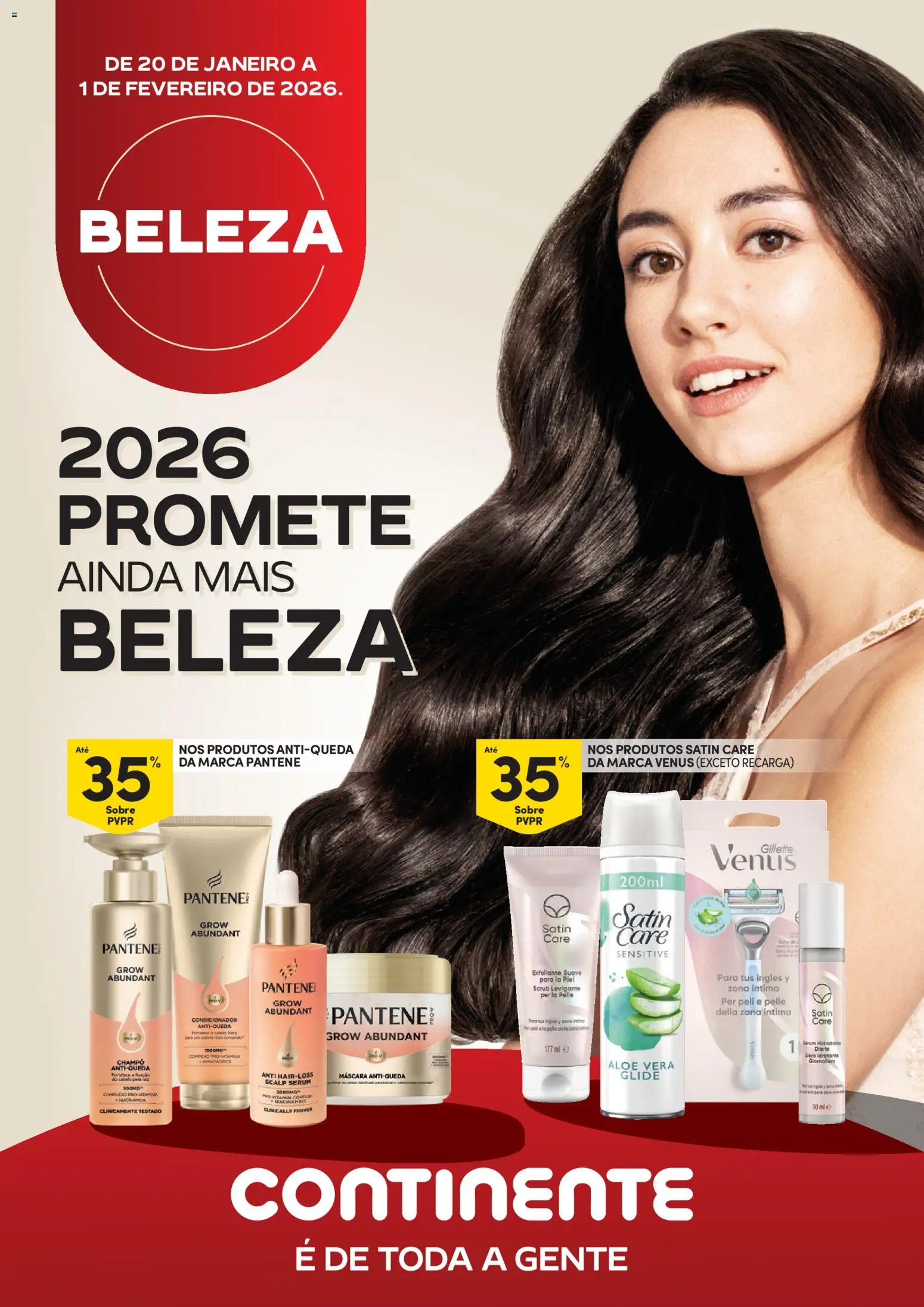Continente - Beleza │ válido de 20.01.2026 | Página: 1 | Produtos: Shampoo, Condicionador, Sérum