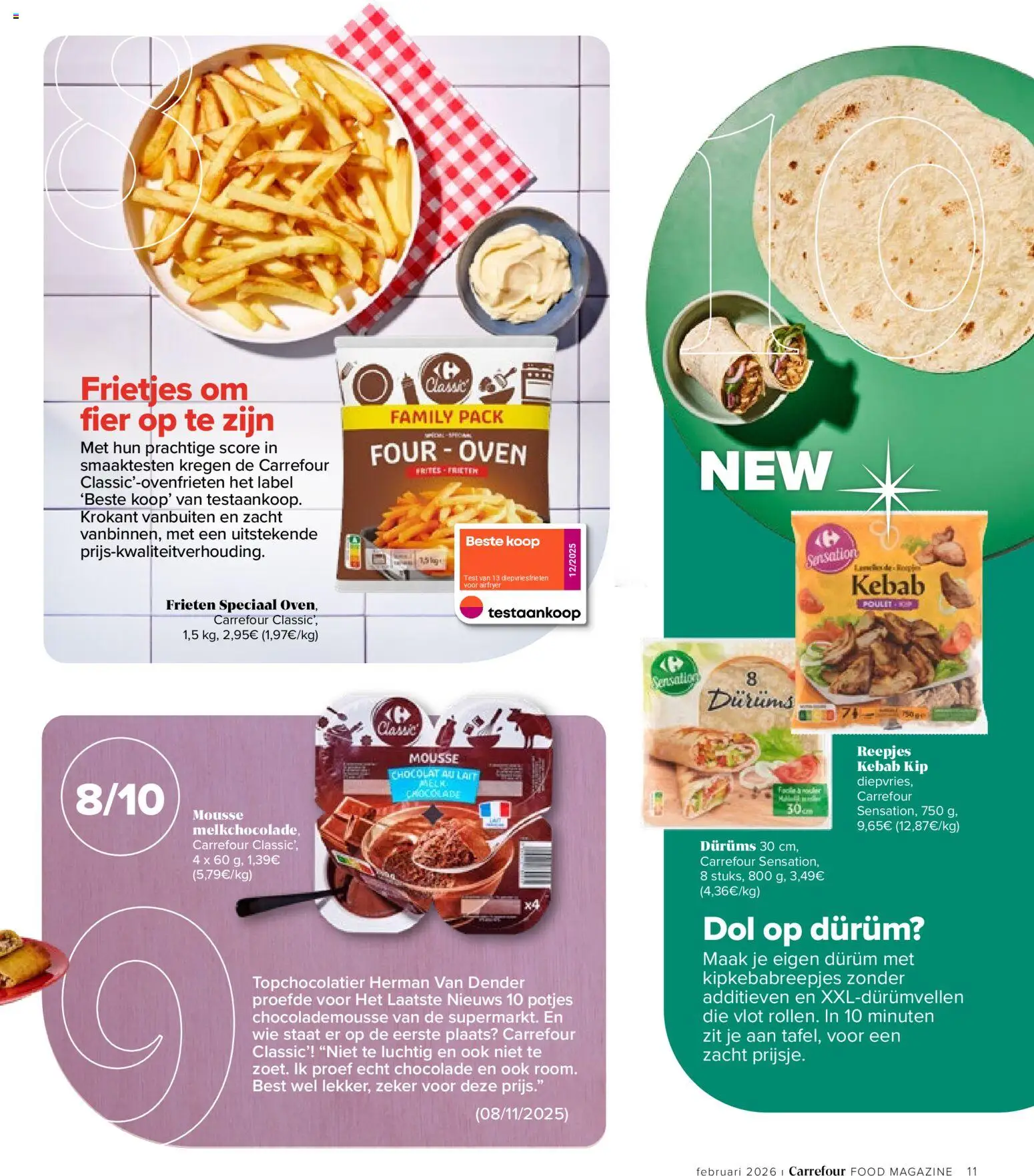 {H1} | Pagina: 11 | Producten: Oven, Kip, Melk, Chocolade