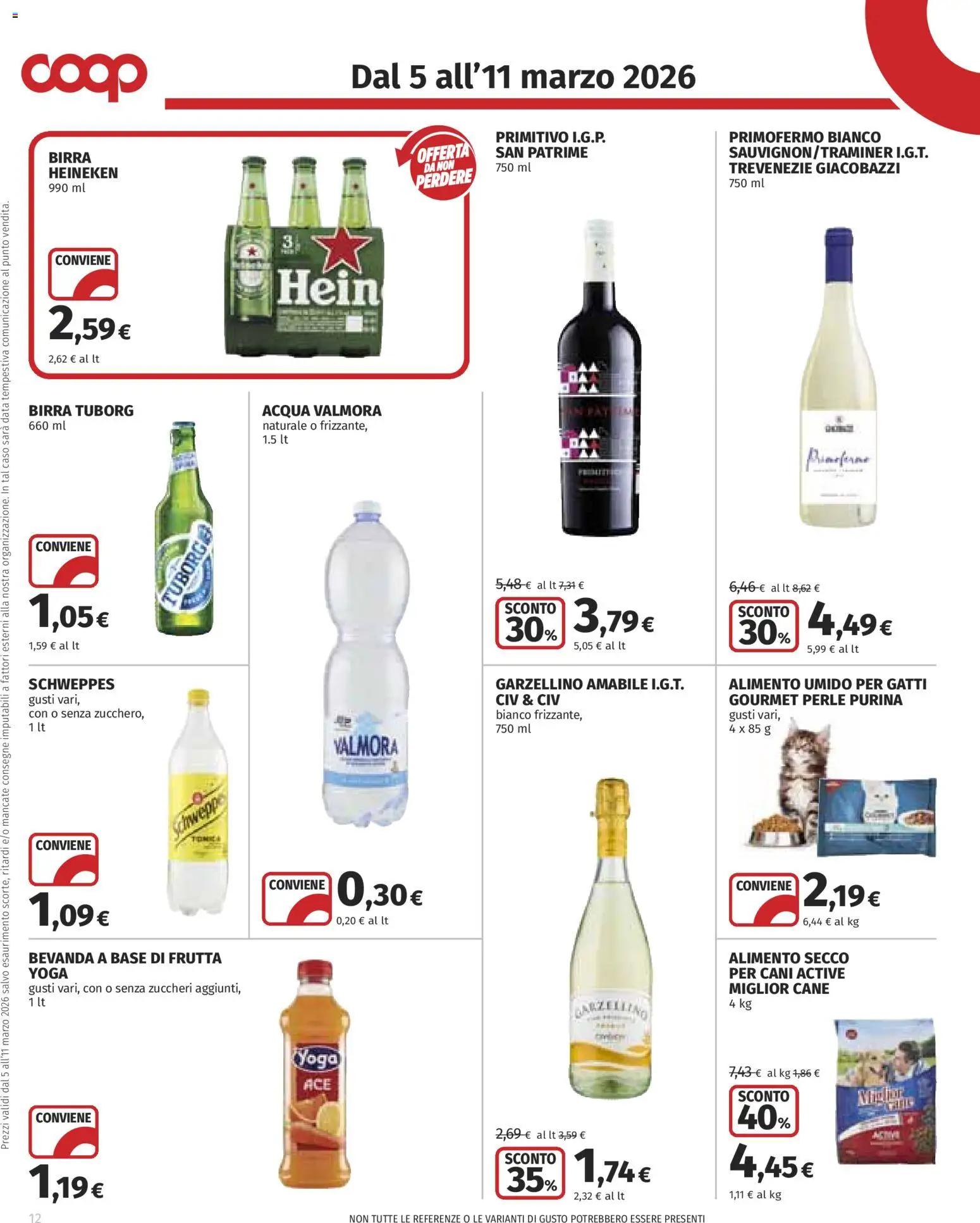 Volantino COOP del 05.03.2026 | Pagina: 12 | Prodotti: Acqua, Frutta, Data, Heineken