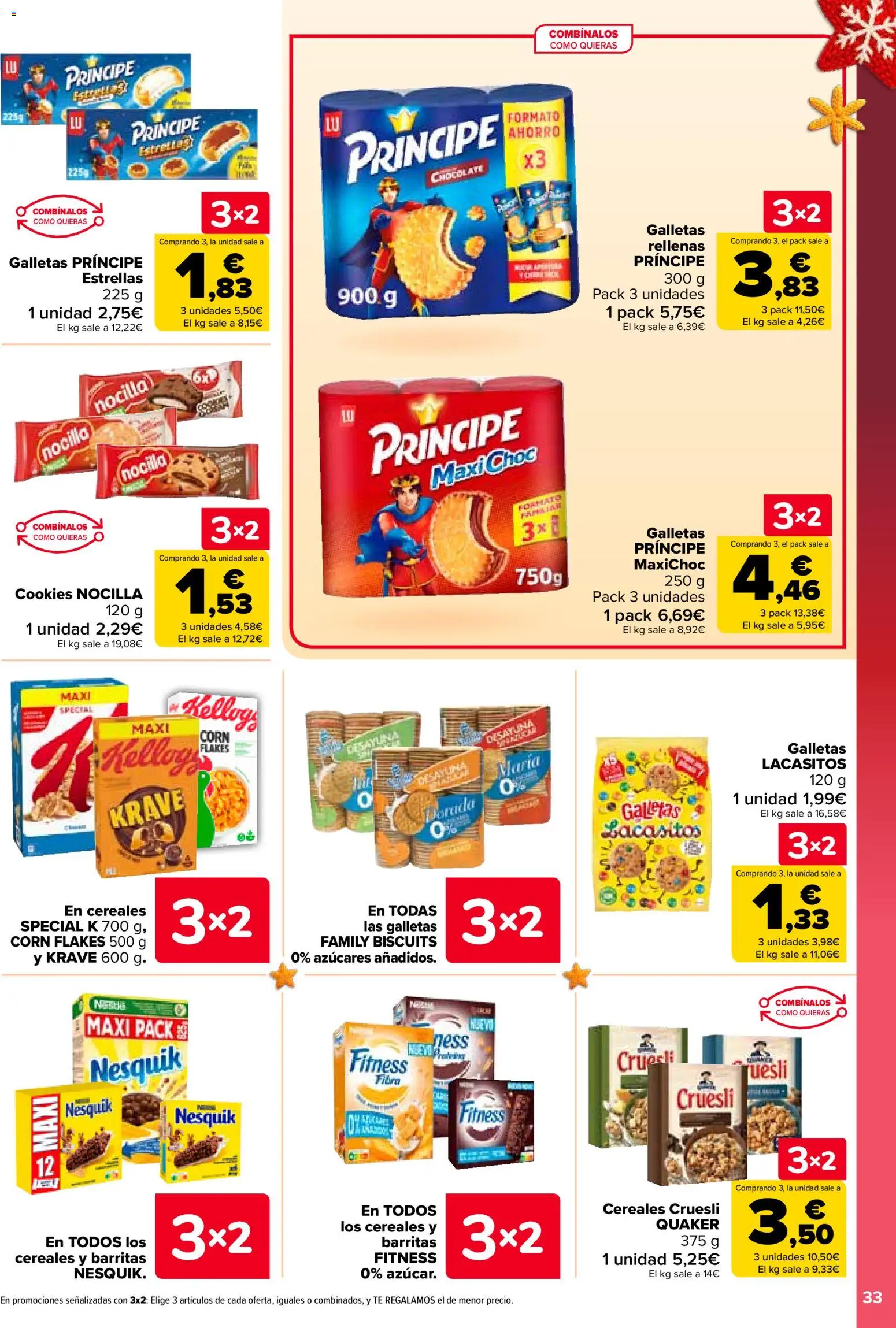 Carrefour folleto │ válido desde el 29.12.2025 | Página: 33 | Productos: Chocolate, Cereales, Té, Galletas