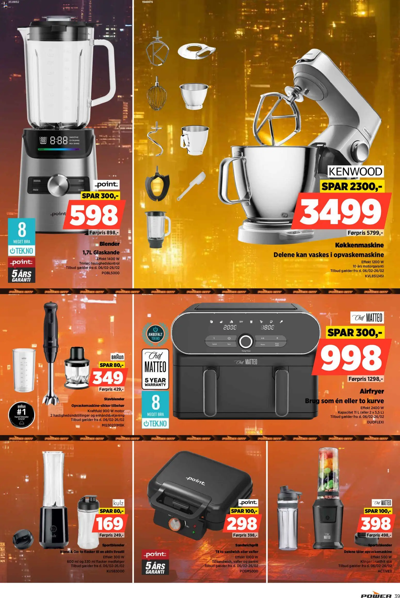 Power tilbudsavis – gyldig fra 13.02.2026 | Side: 39 | Produkter: Vafler, Søm, Opvaskemaskine