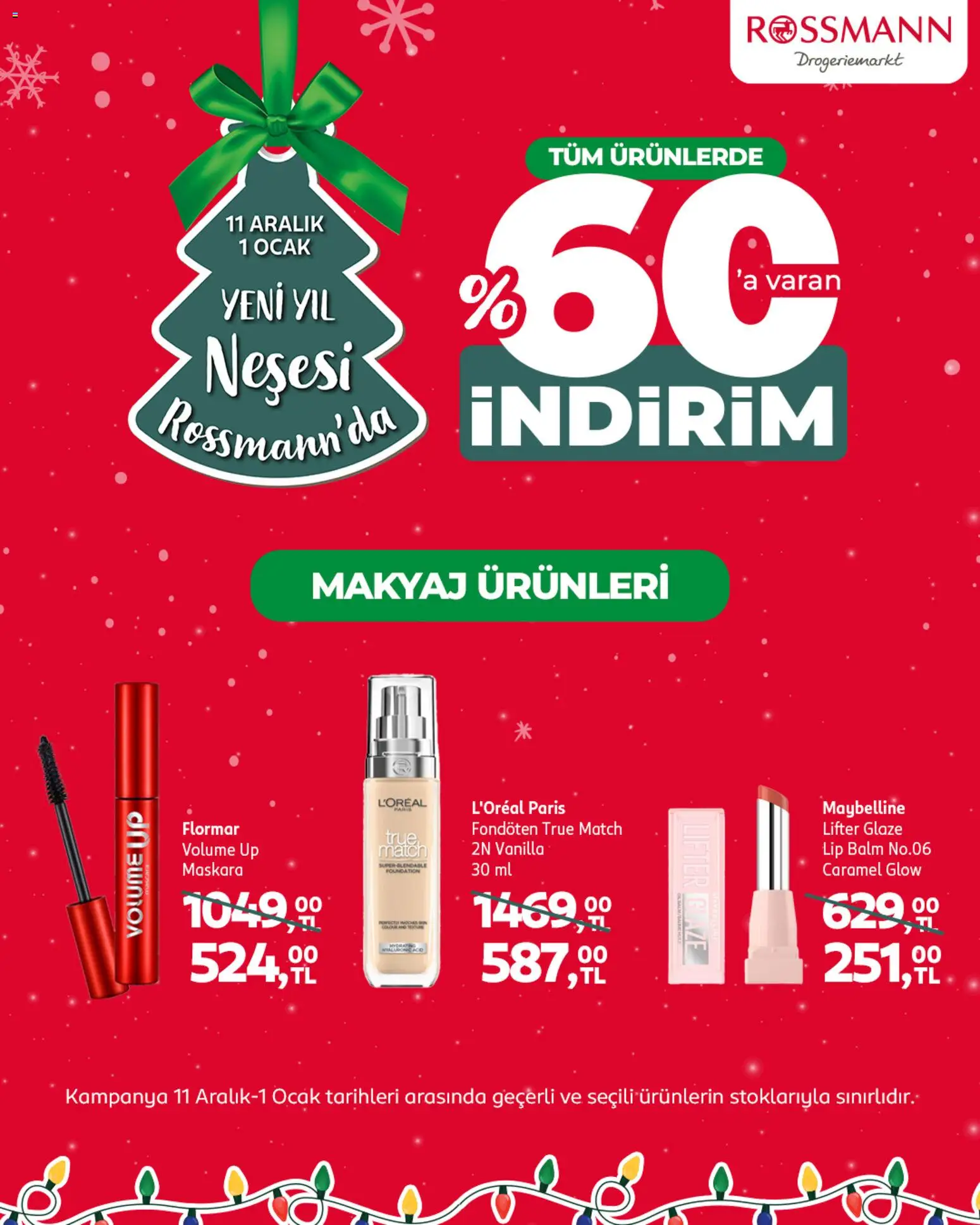 Rossmann İndirim - 11.12.2025 tarihinden itibaren geçerlidir | Sayfa: 9 | Ürünler: Makyaj, Ocak