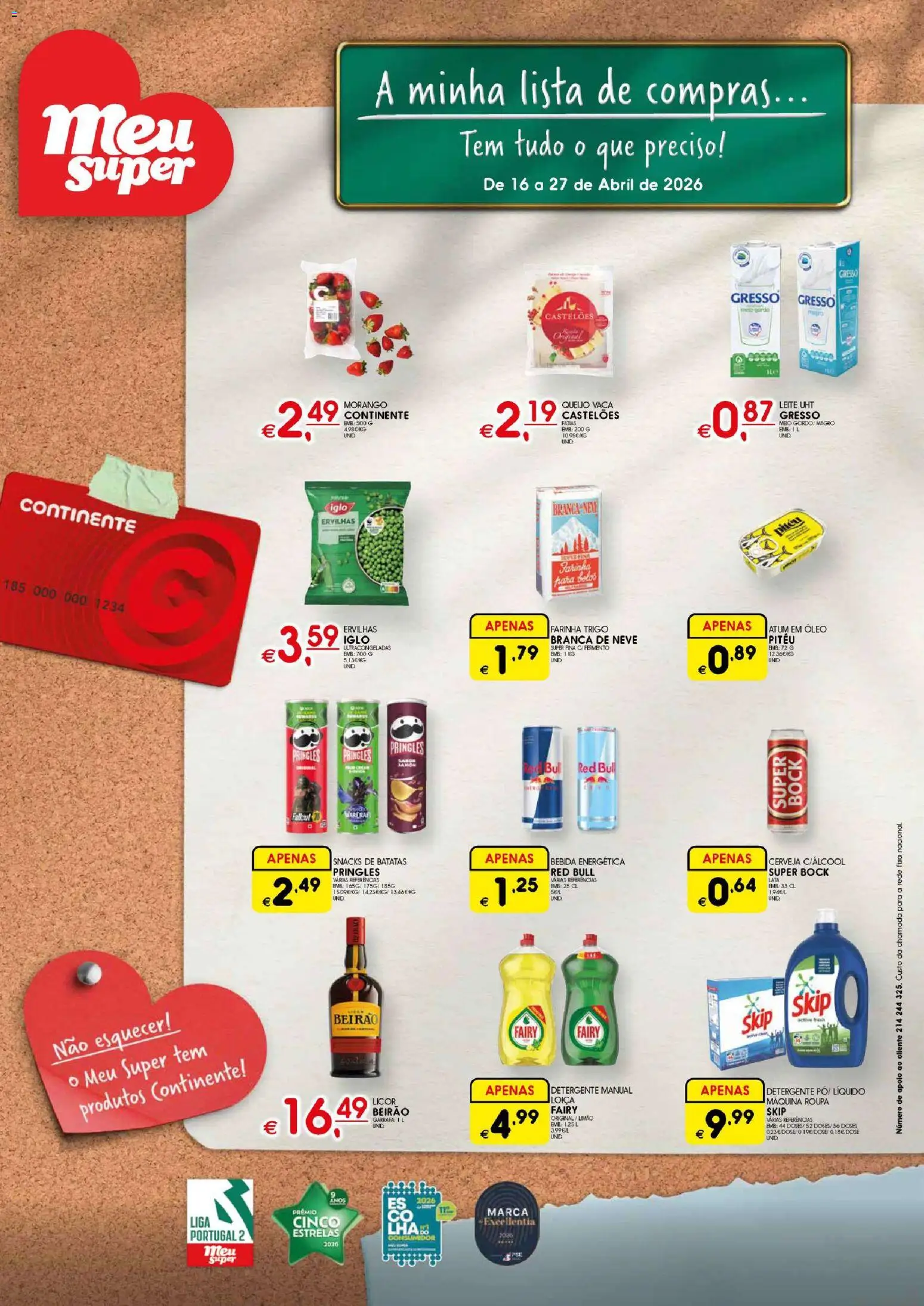 Meu Super folheto │ válido de 16.04.2026 | Página: 1 | Produtos: Queijo, Óleo, Cerveja, Bebida