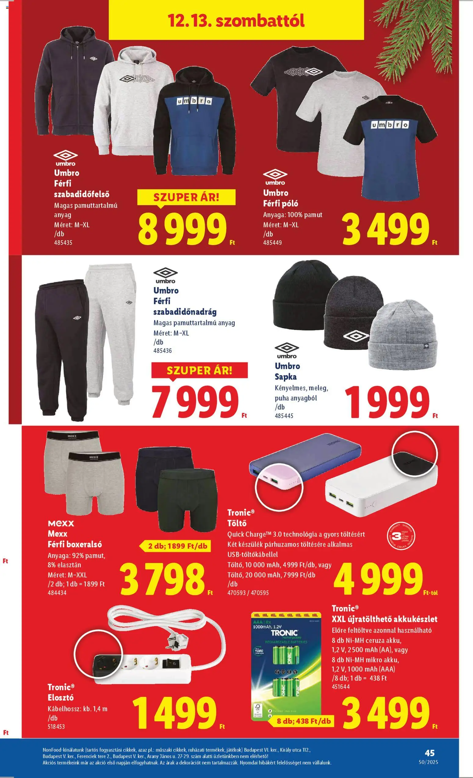 Lidl akciós ujság - amely érvényes a következő dátumtól: 11.12.2025 | Oldal: 45