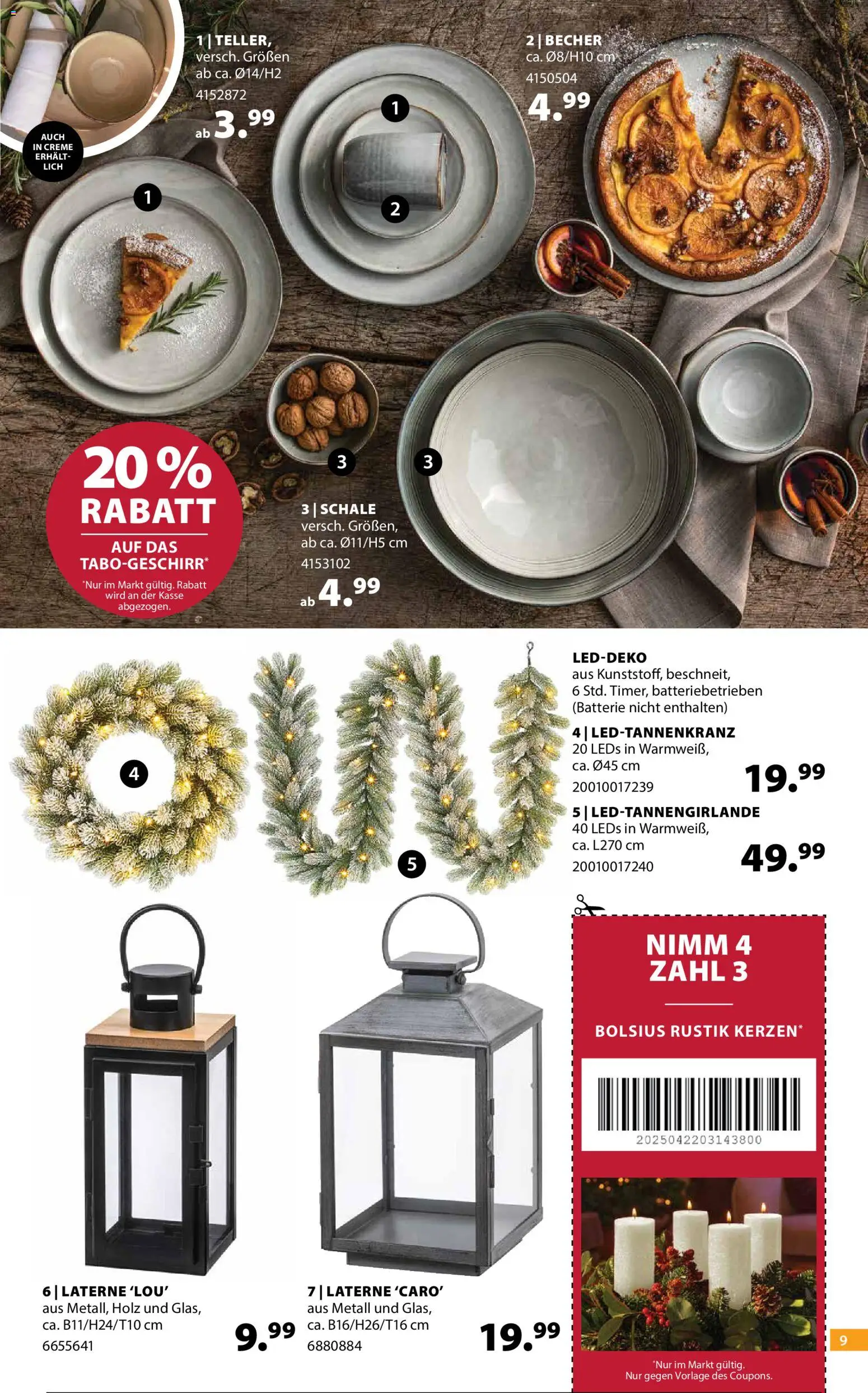 Dehner Prospekt 	 – gültig ab 19.11.2025 | Seite: 9 | Produkte: Batterie, Creme