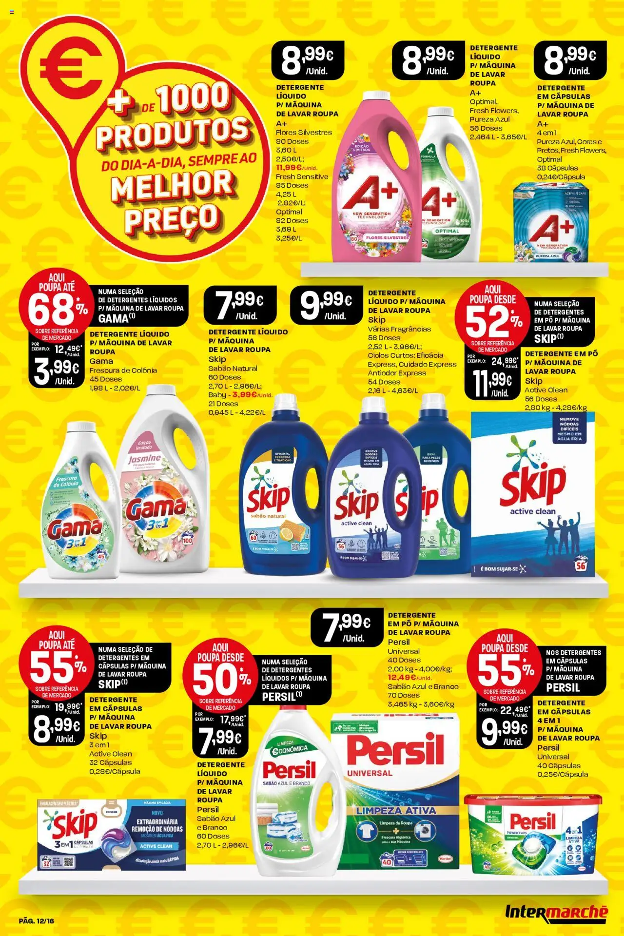 Intermarché folheto │ válido de 31.07.2025 | Página: 12 | Produtos: Máquina de lavar, Flores, Pó, Sabão