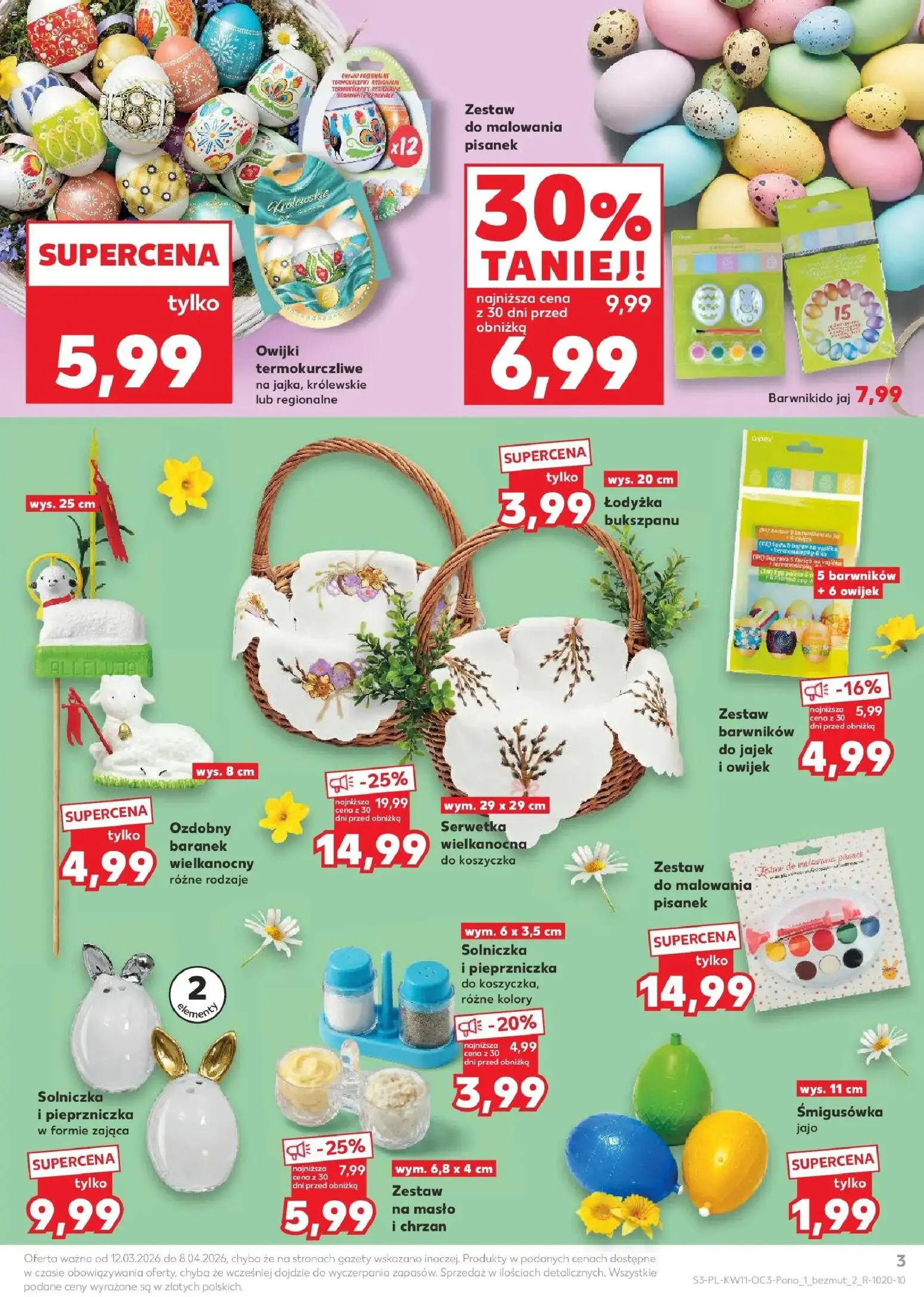 Kaufland gazetka - Dom na Wielkanoc od 12.03.2026 | Strona: 3 | Produkty: Chrzan, Masło