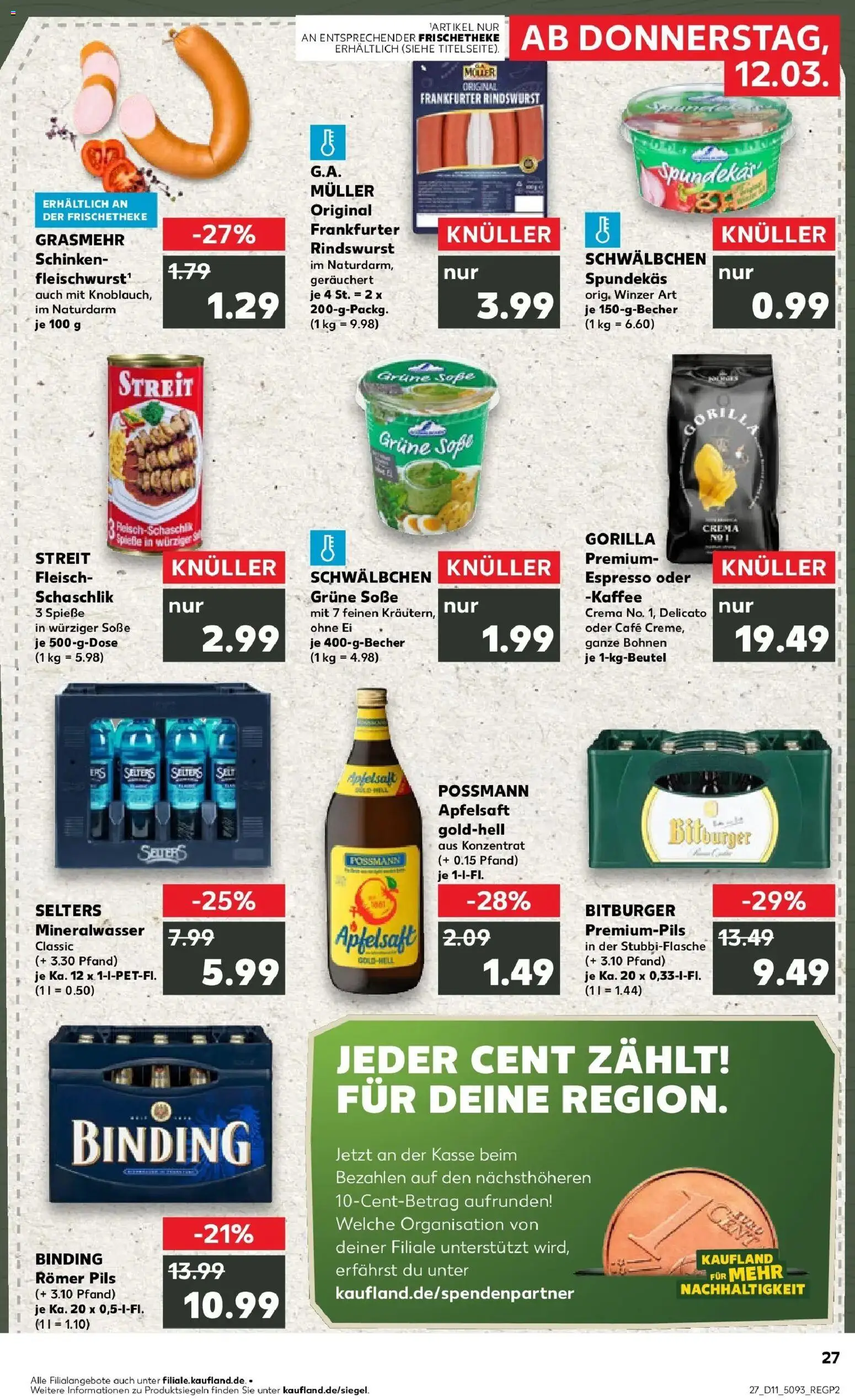 Kaufland Prospekt Wiesbaden	 – gültig ab 09.03.2026 | Seite: 39 | Produkte: Kaffee, Apfelsaft, Mineralwasser, Apple