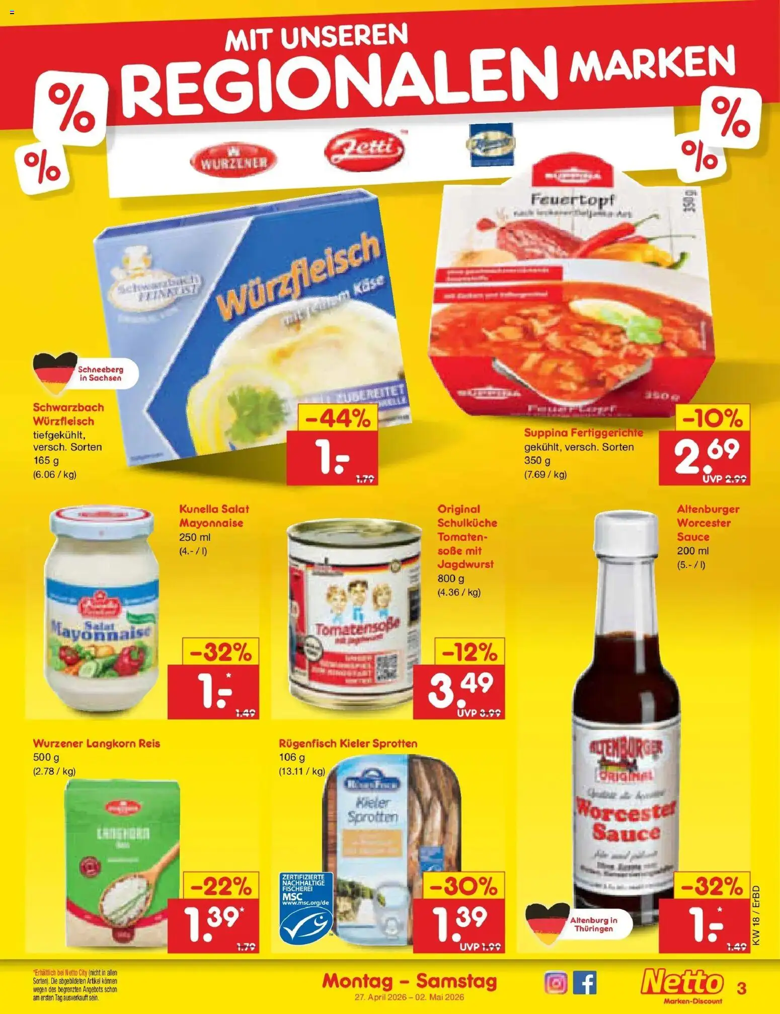 Netto Marken-Discount Prospekt Jena-Lobeda	 – gültig ab 27.04.2026 | Seite: 35 | Produkte: Käse, Tomaten, Mayonnaise, Salat
