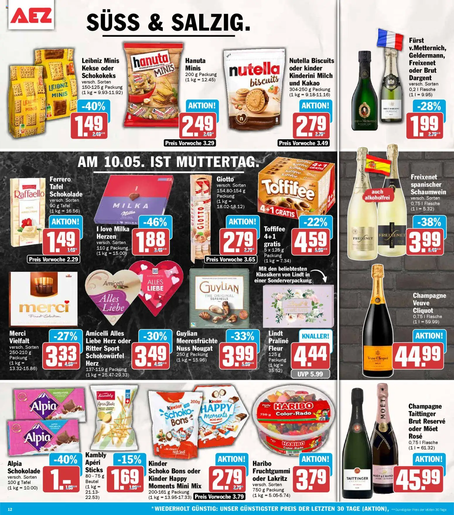 AEZ Prospekt 	 – gültig ab 04.05.2026 | Seite: 12 | Produkte: Milka, Nutella, Toffifee, Brut dargent