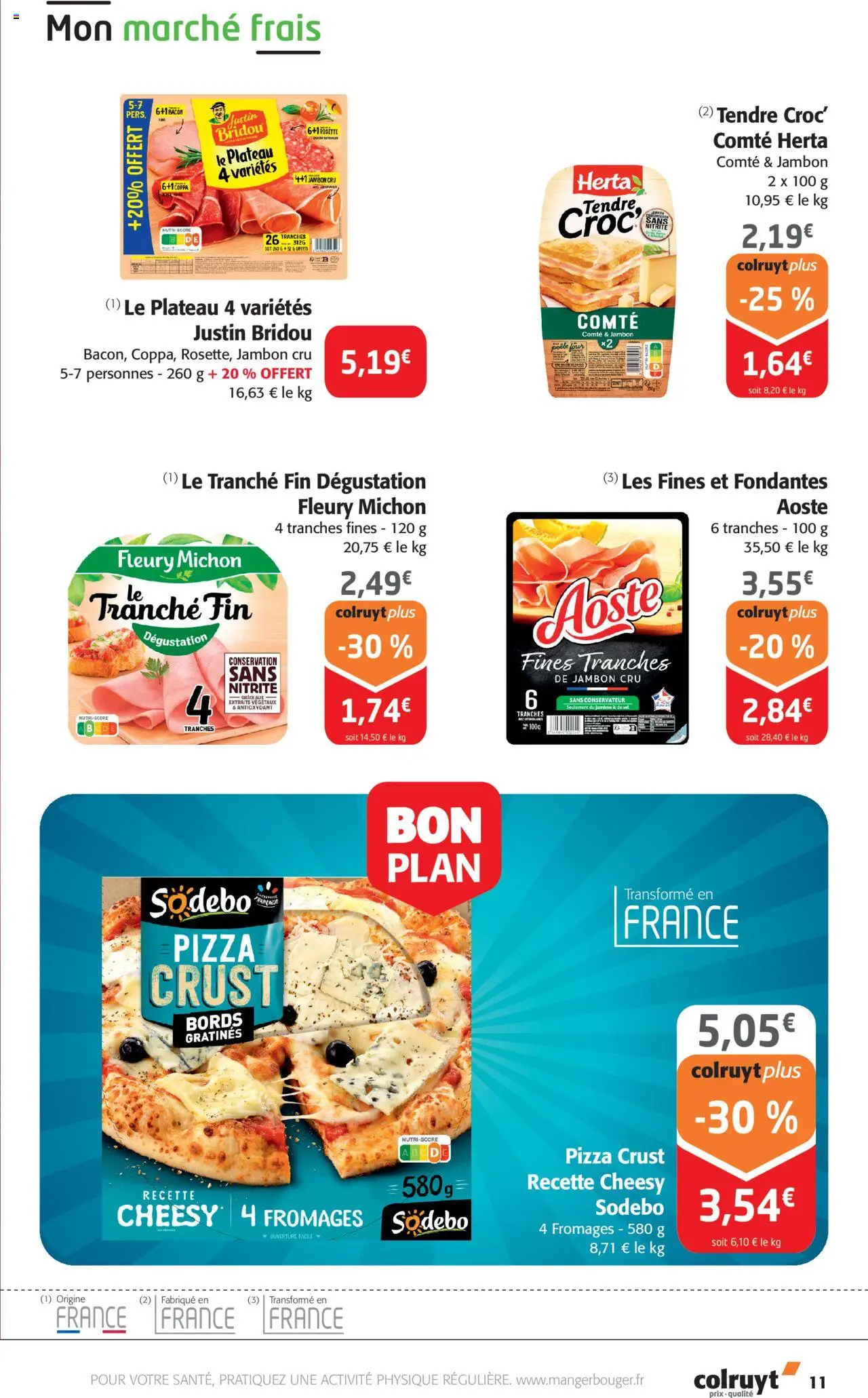 {H1} | Page: 11 | Produits: Jambon Cru, Four, Plateau, Sel