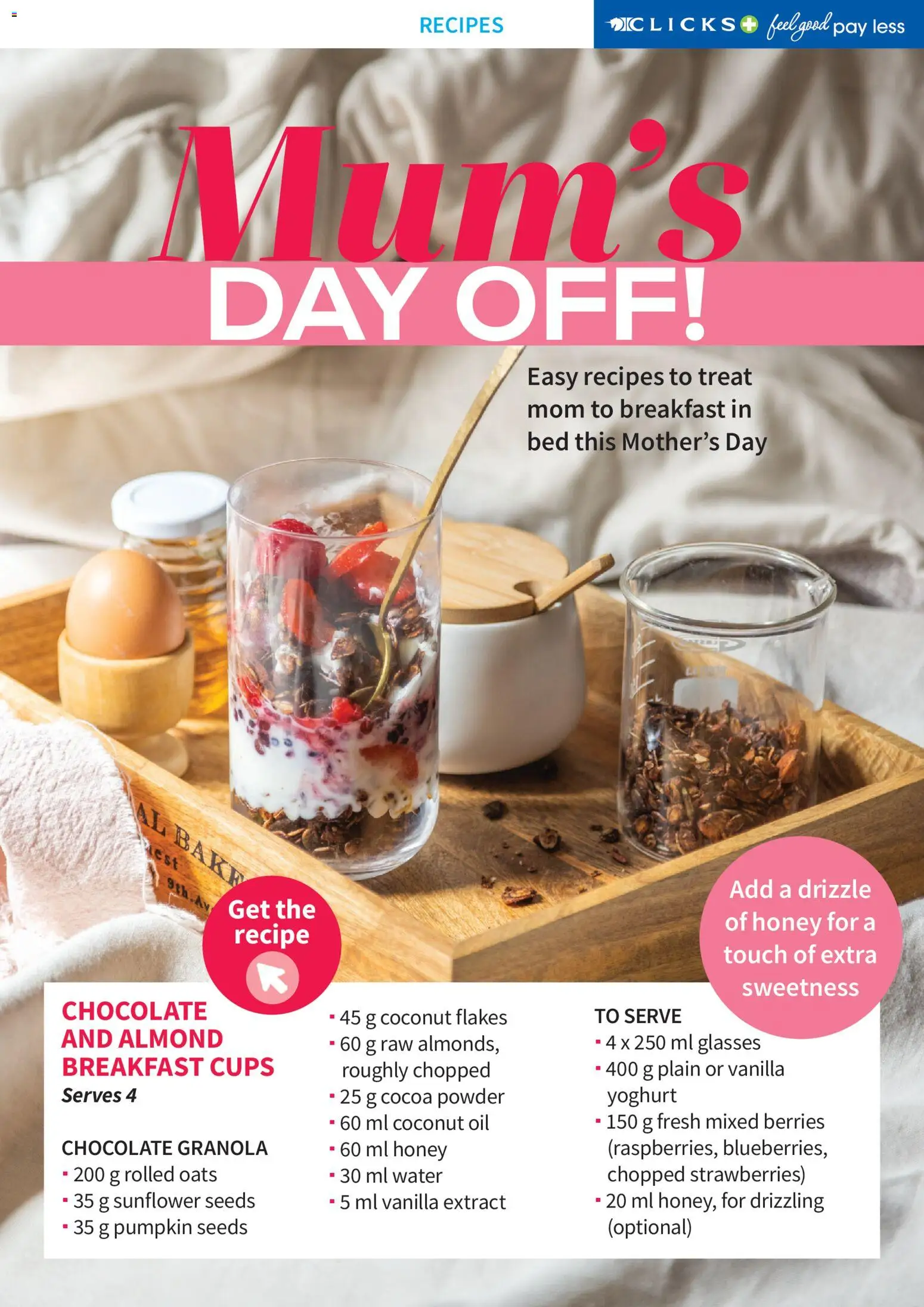 New Clicks catalogue – valid from 01.04.2026 | Page: 110 | Products: Glasses, Chocolate, Flakes, Water