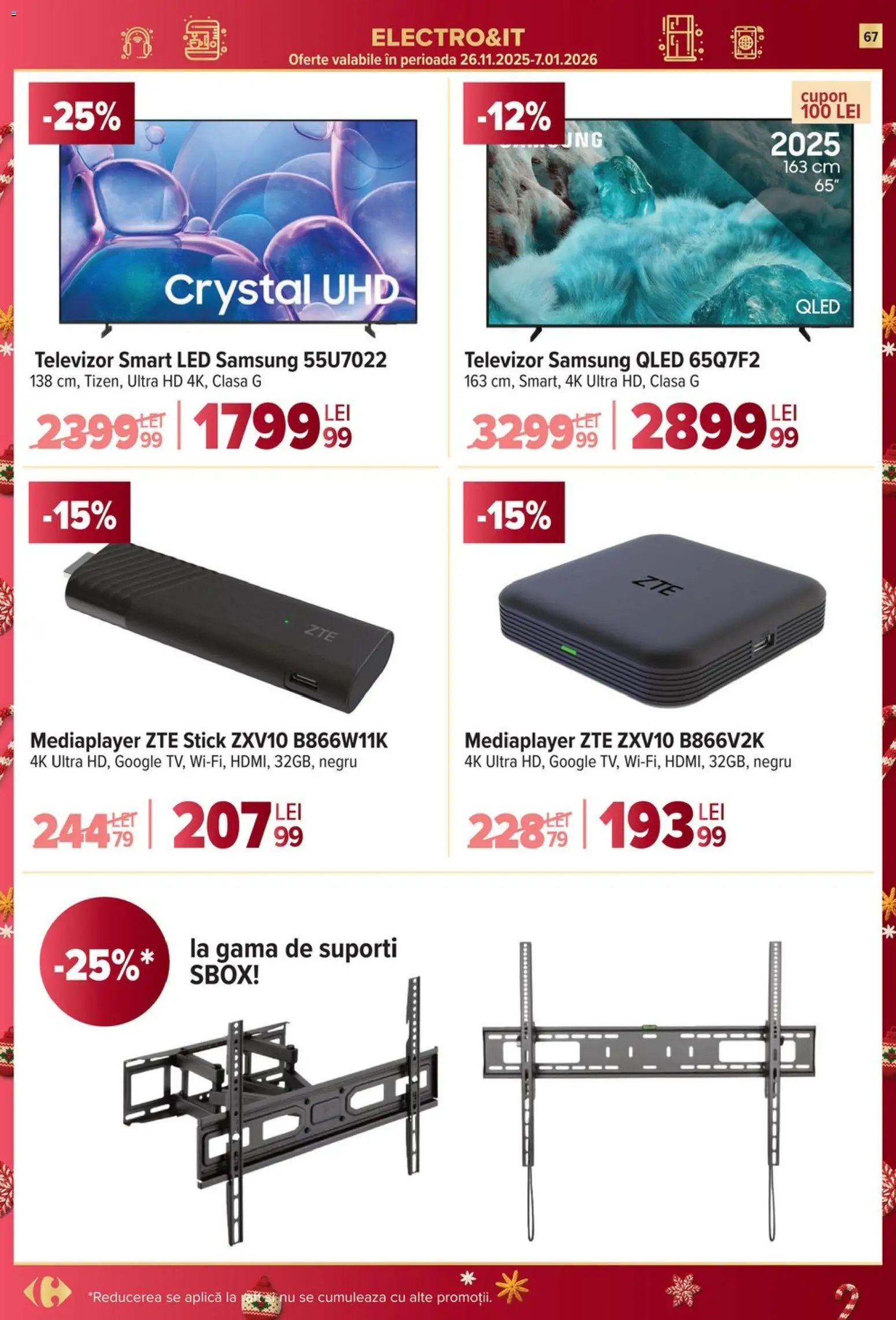 Noul catalog Carrefour – valabil de la 17.12.2025 | Pagină: 67 | Produse: Televizor, Babak
