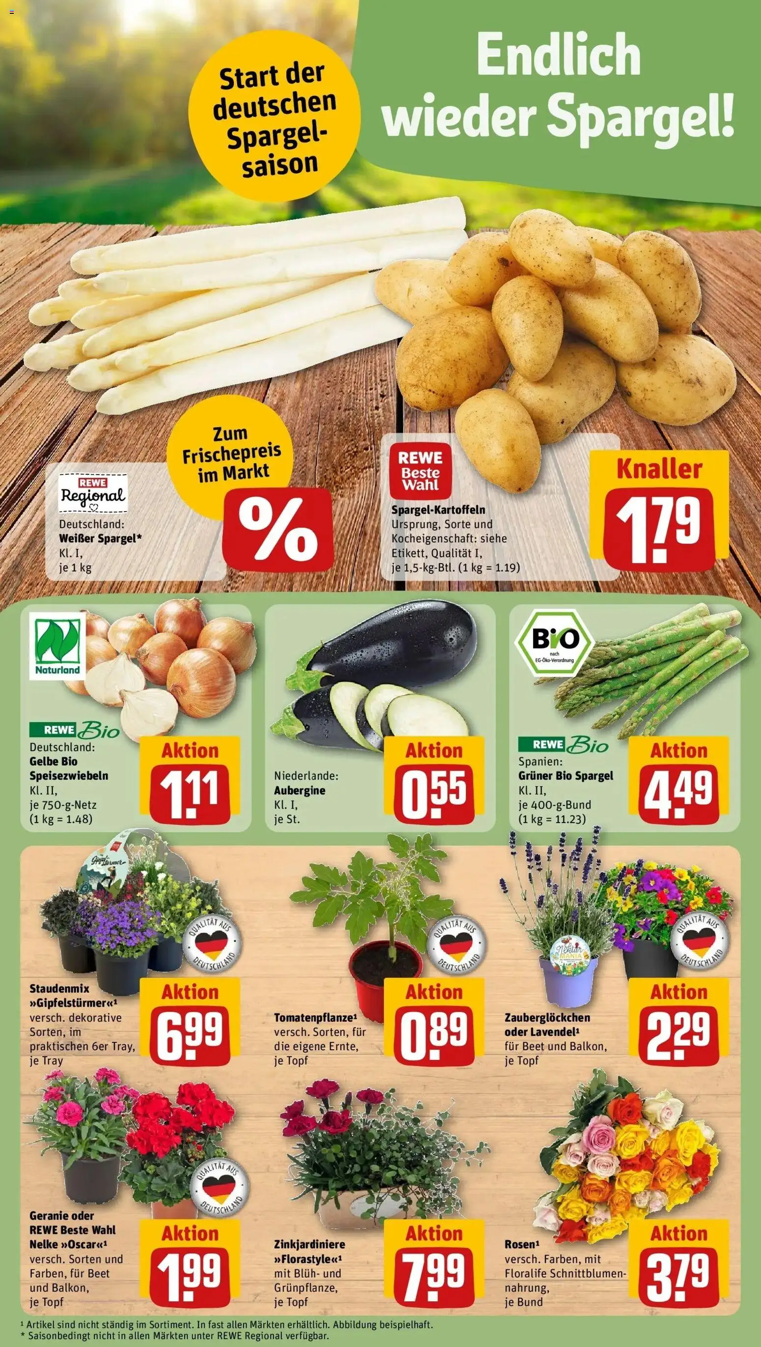 Rewe Prospekt Hamburg/Barmbek	 – gültig ab 13.04.2026 | Seite: 5 | Produkte: Spargel, Aubergine