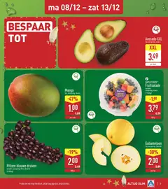 Aldi folder week 49 - Voorbeeld van een folder van Aldi, geldig van 08.12.2025 | Pagina: 3 | Producten: Salade, Mango, Druiven, Avocado