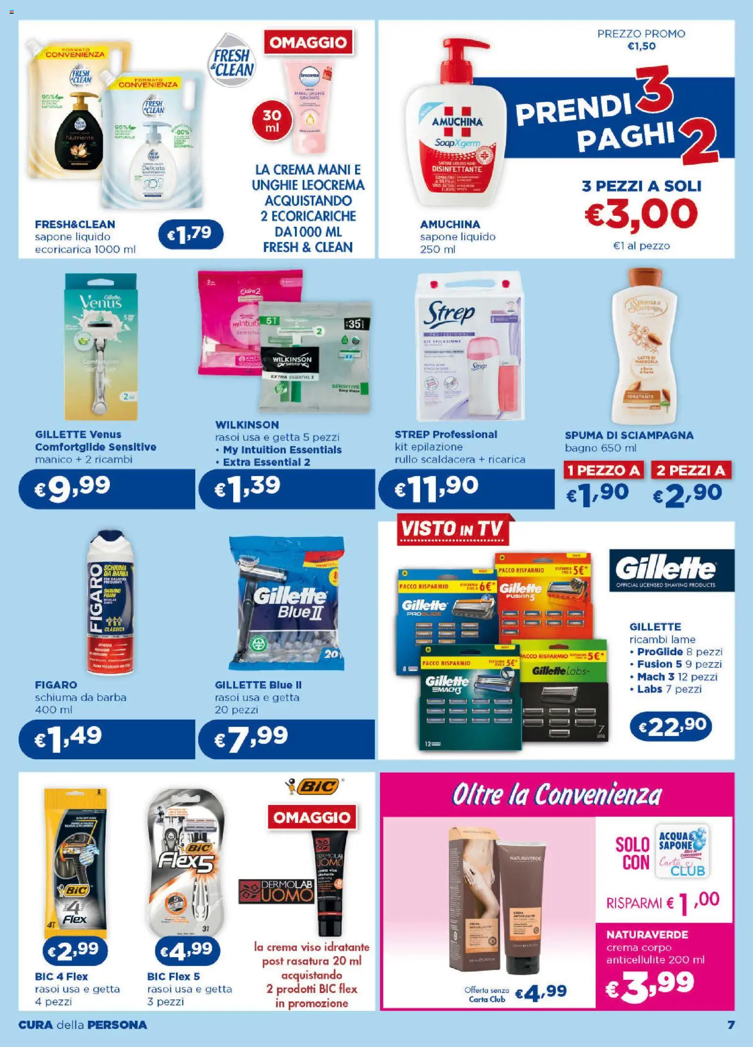 Volantino Acqua e Sapone del 06.11.2025 | Pagina: 7 | Prodotti: Sapone, Crema viso, Latte, TV
