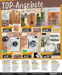 Norma Bestellmagazin November 2025 ab 01.11.2025 gültig | Seite: 5 | Produkte: Hifi, Ofen, Box, Waschmaschine