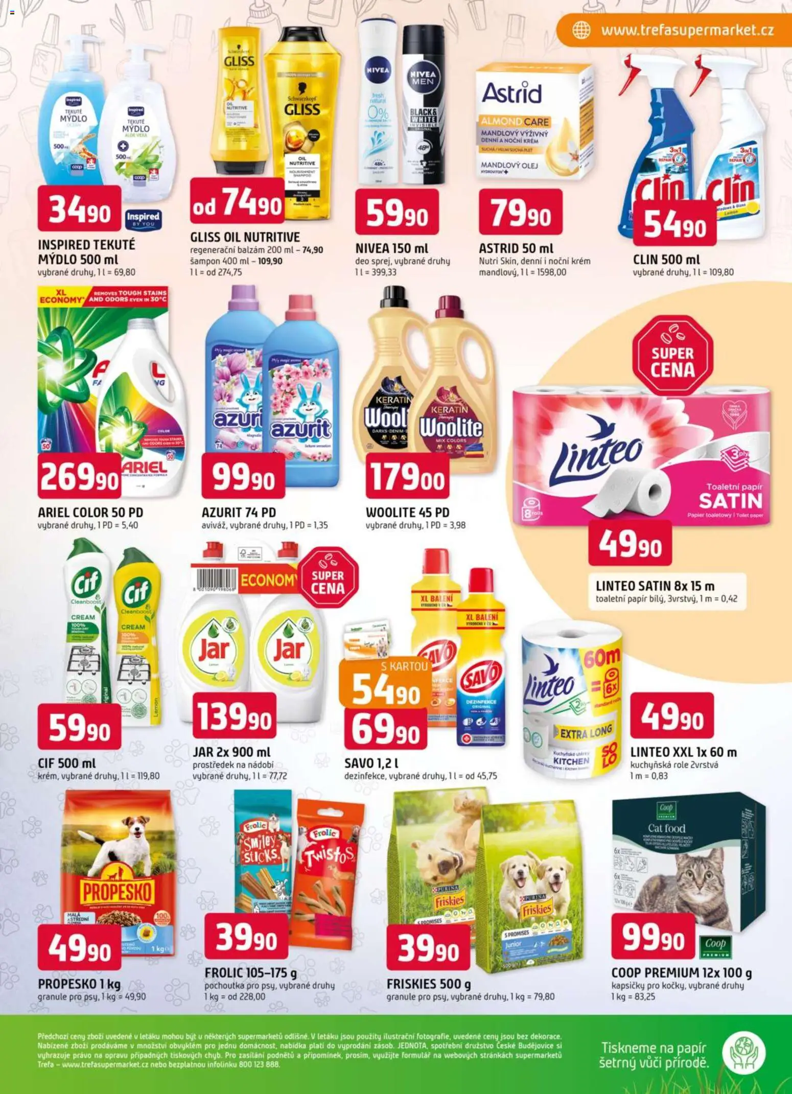 Trefa leták od 25.03.2026 | Strana: 15 | Produkty: Savo, Krém, Cif, Ariel
