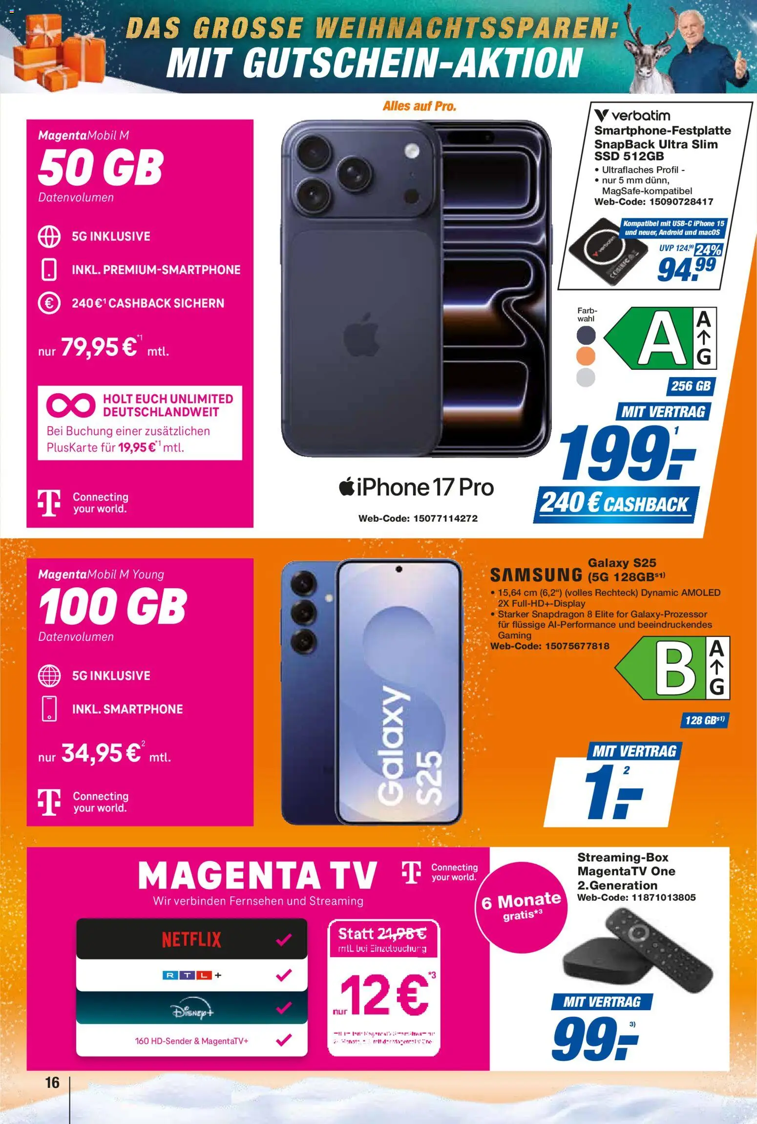 Expert Prospekt 	 – gültig ab 17.12.2025 | Seite: 16 | Produkte: Fernsehen, Samsung, Smartphone, TV