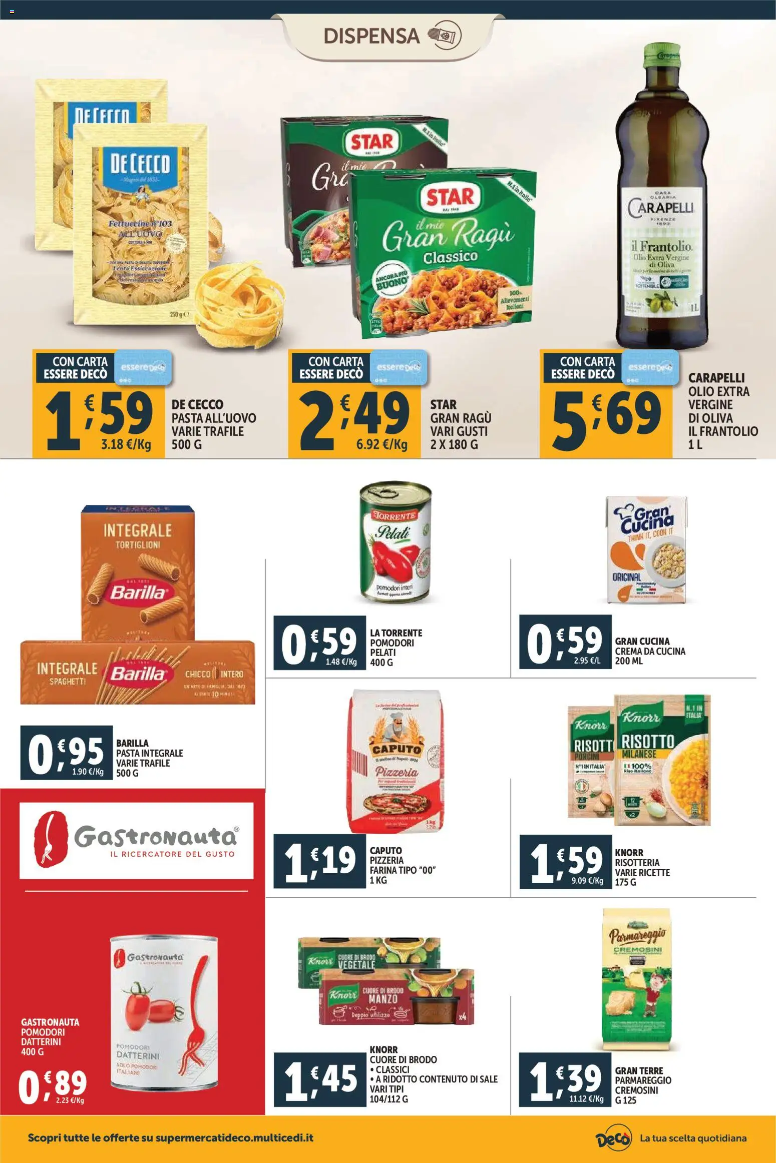 Volantino Decò del 06.03.2026 | Pagina: 8 | Prodotti: Manzo, Pomodori, Ragú, Olio extra vergine