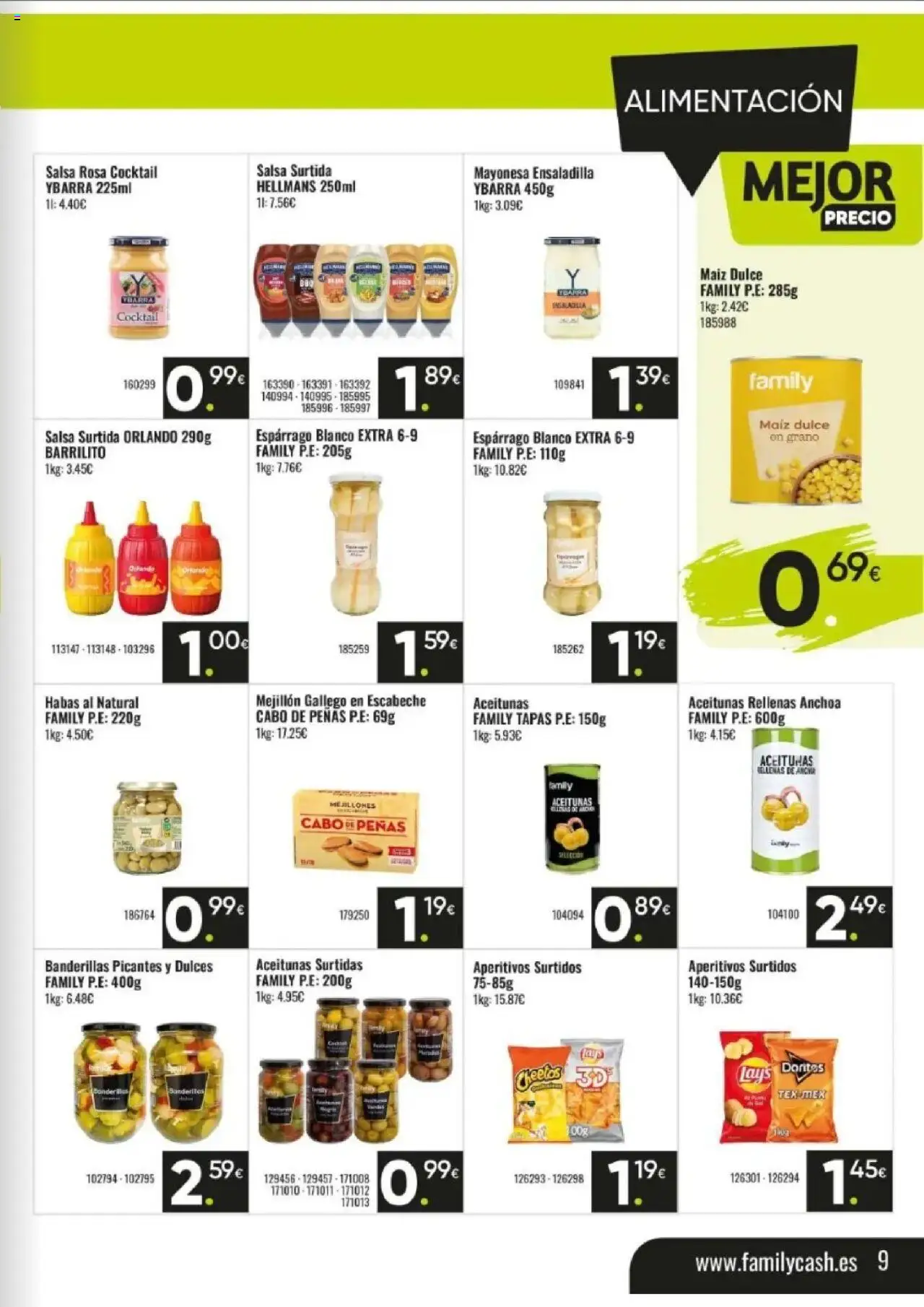Family Cash folleto │ válido desde el 09.06.2025 | Página: 9 | Productos: Ensaladilla, Οθόνη προβολής, Anchoa