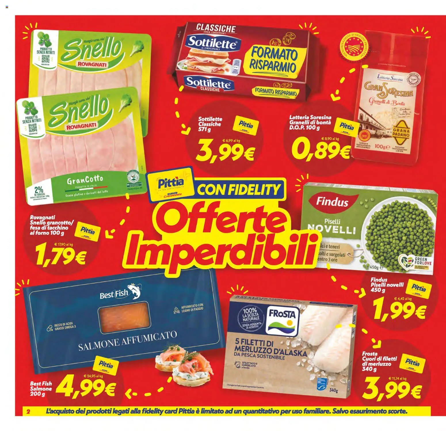 Volantino SuperConveniente del 24.10.2025 | Pagina: 2 | Prodotti: Merluzzo, Latte, Piselli, Forno