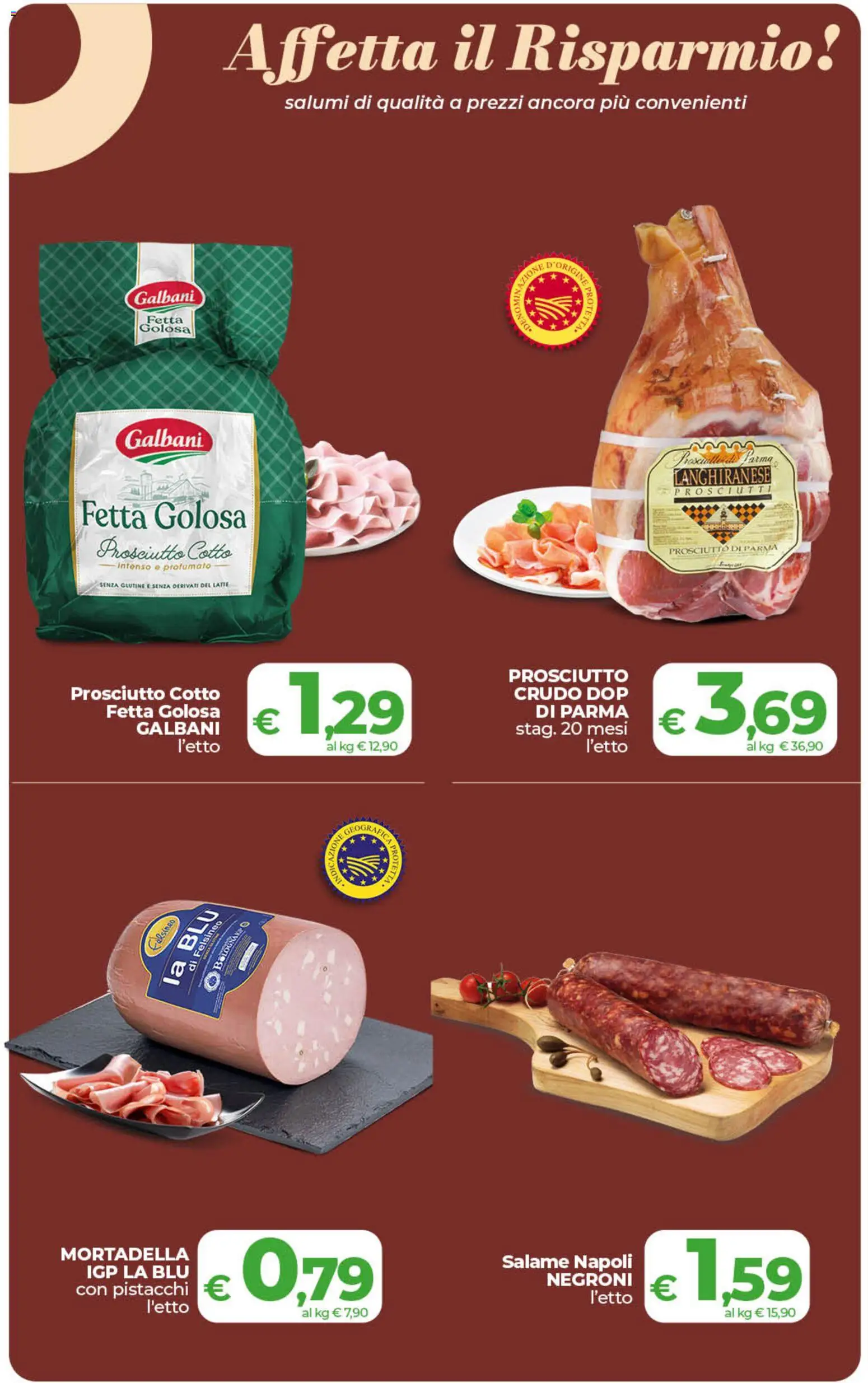 Volantino COOP del 28.04.2026 | Pagina: 8 | Prodotti: Salame, Latte, Prosciutto, Pistacchi