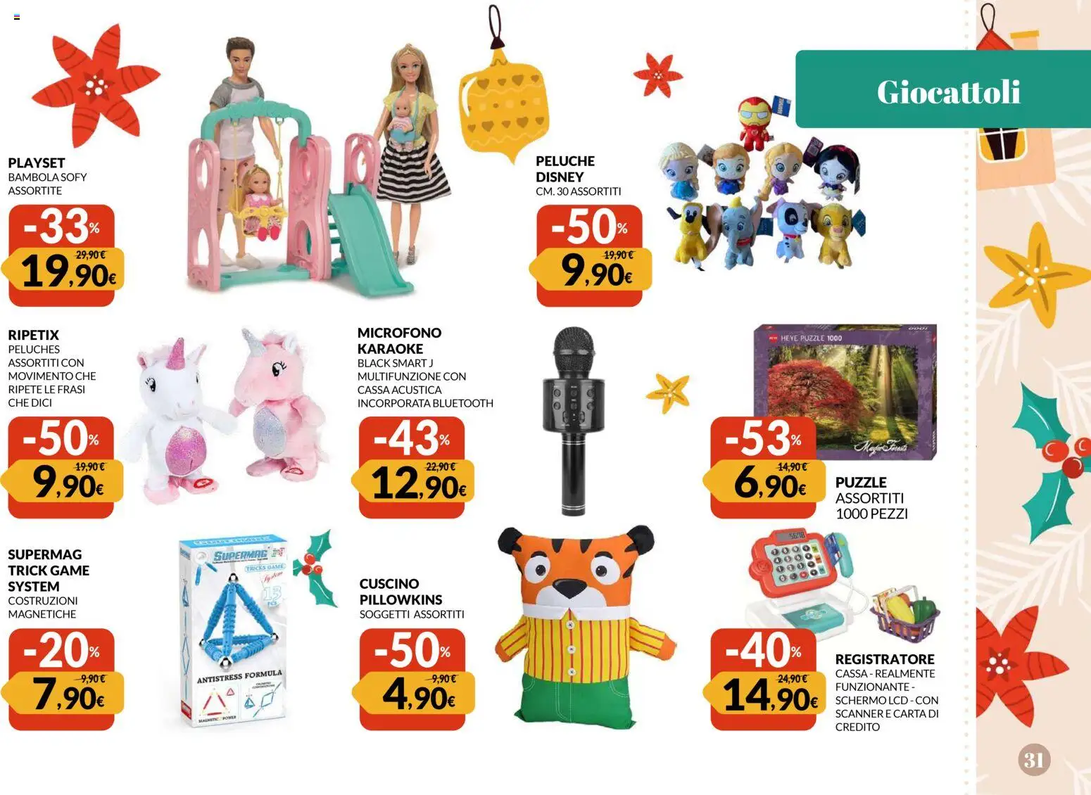 Volantino Galassia del 24.11.2025 | Pagina: 31 | Prodotti: Schermo, Peluche, Microfono, Cuscino