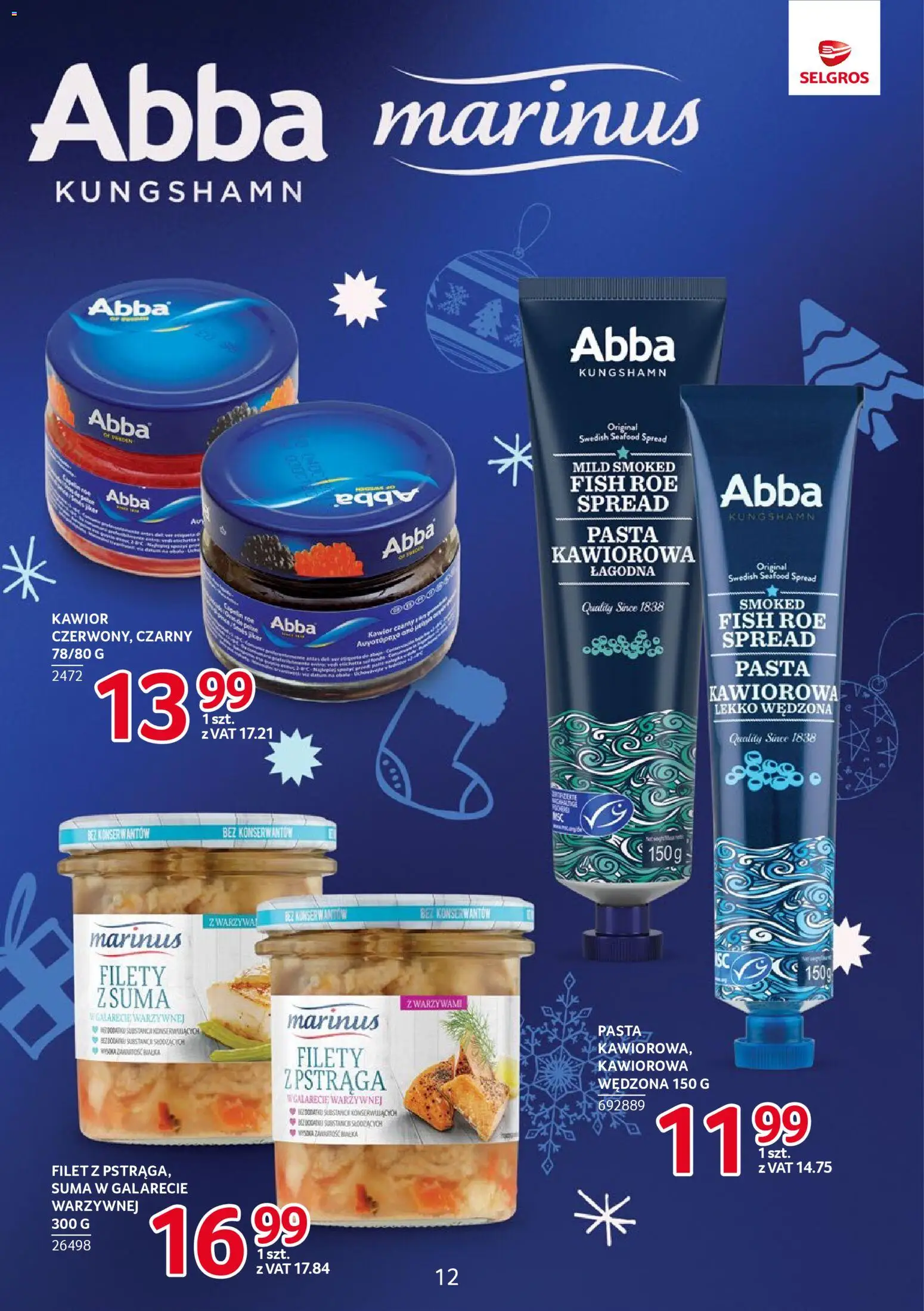 Selgros cash&carry Gazetka - Markowe produkty od 20.11.2025 | Strona: 12 | Produkty: Kawior
