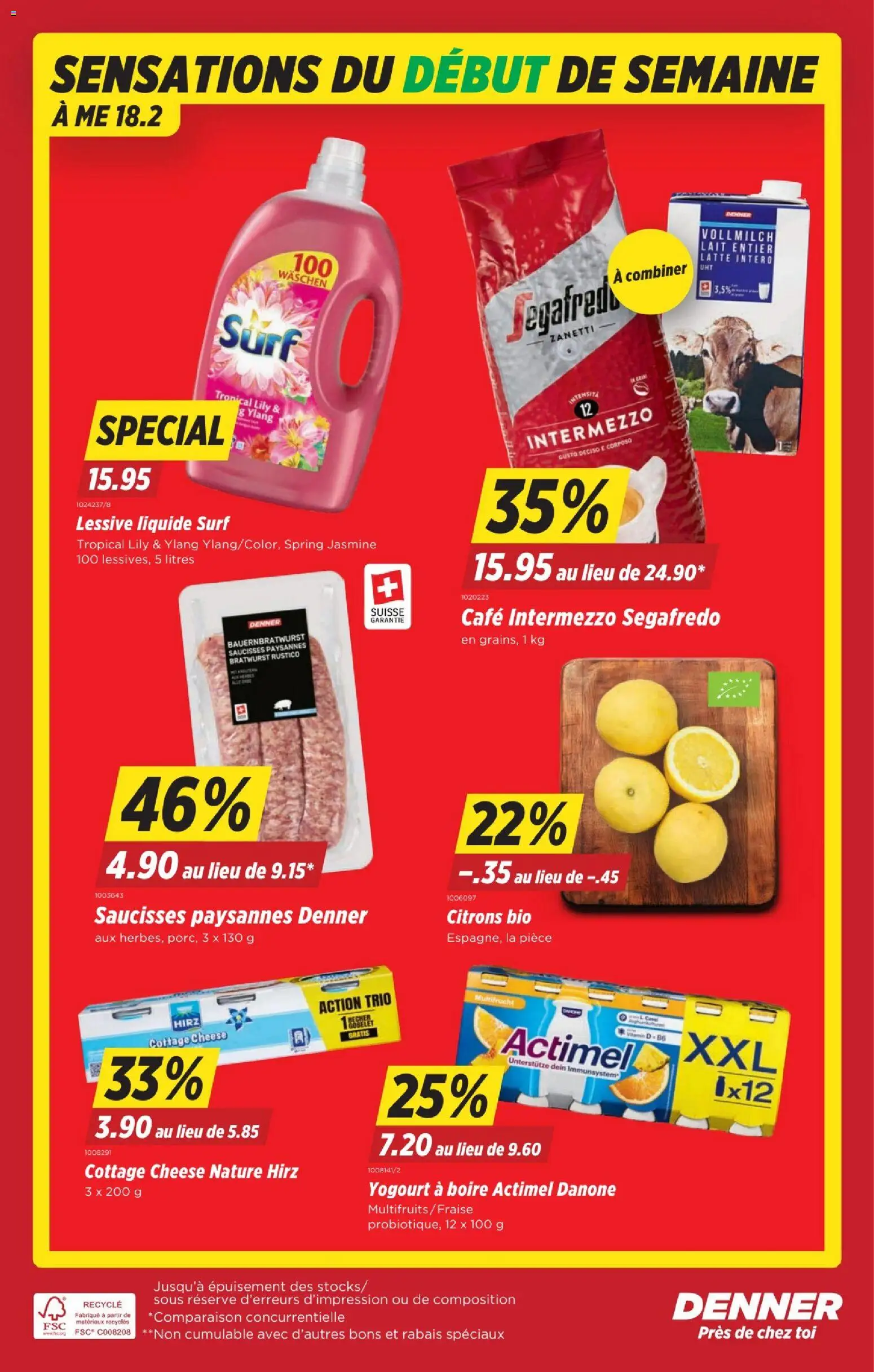Denner Aktionen FR – gültig ab 12.02.2026 | Seite: 20 | Produkte: Actimel