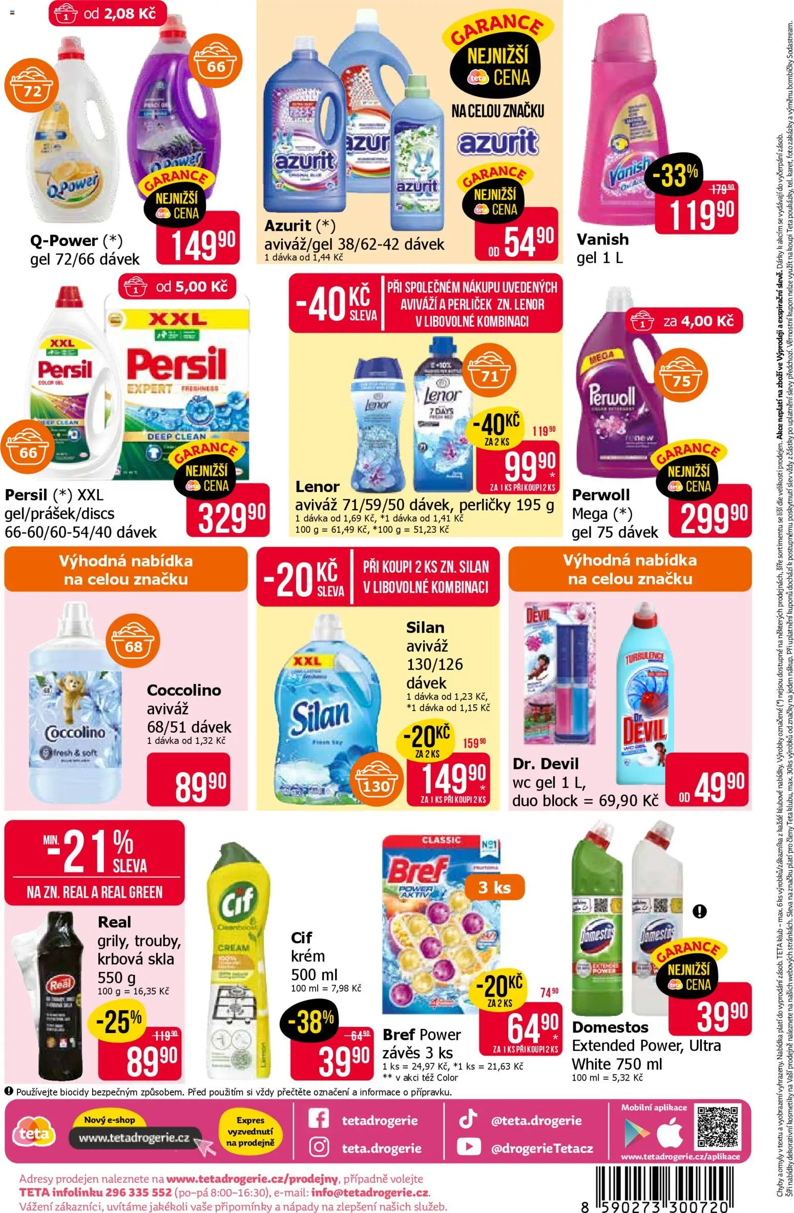TETA Drogerie leták od 04.12.2025 | Strana: 21 | Produkty: Lenor, Krém, Coccolino, Domestos