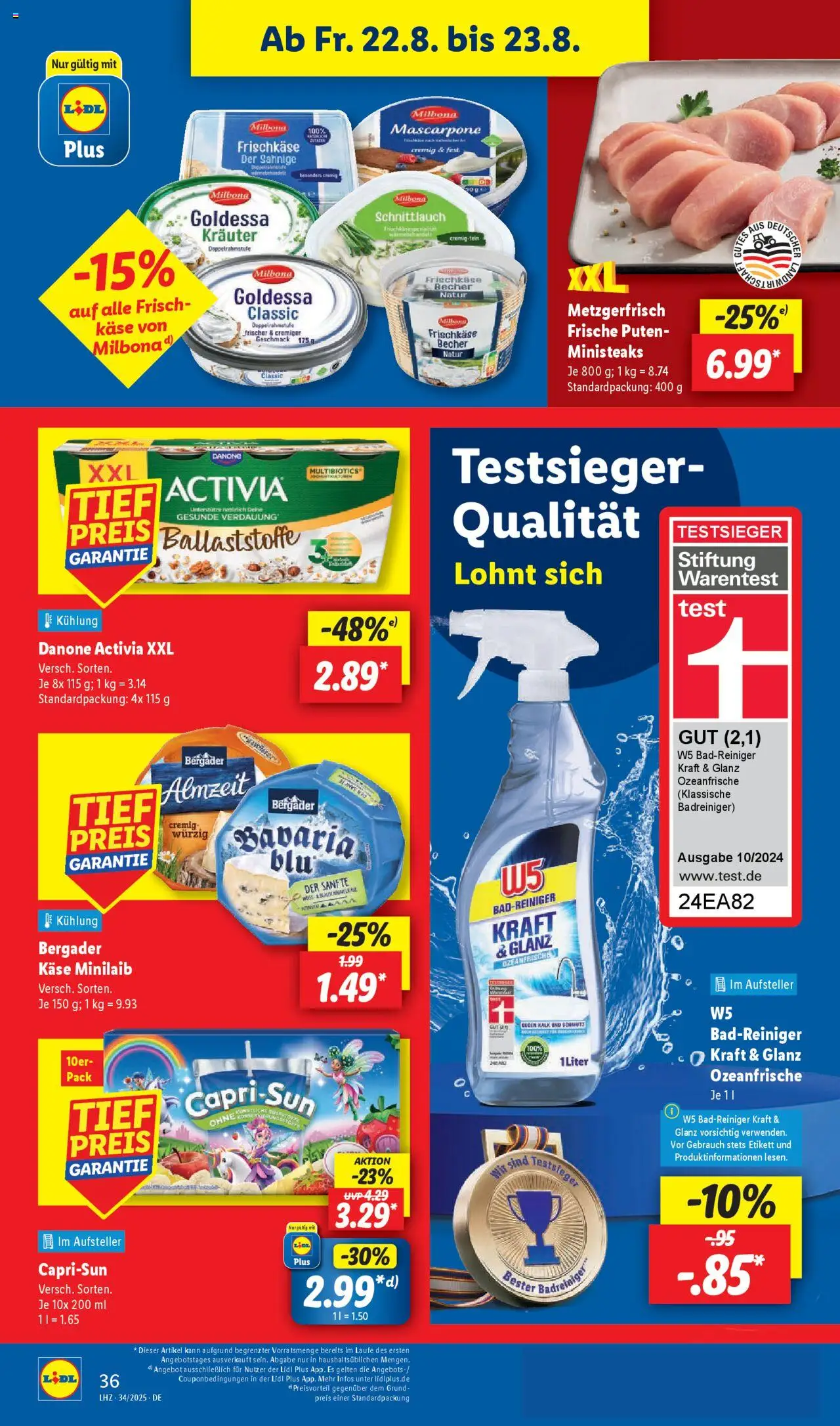 Lidl Prospekt Brakel 	 - gültig ab dem 18.08.2025 | Seite: 60 | Produkte: Activia, Käse, Mascarpone, Frischkase