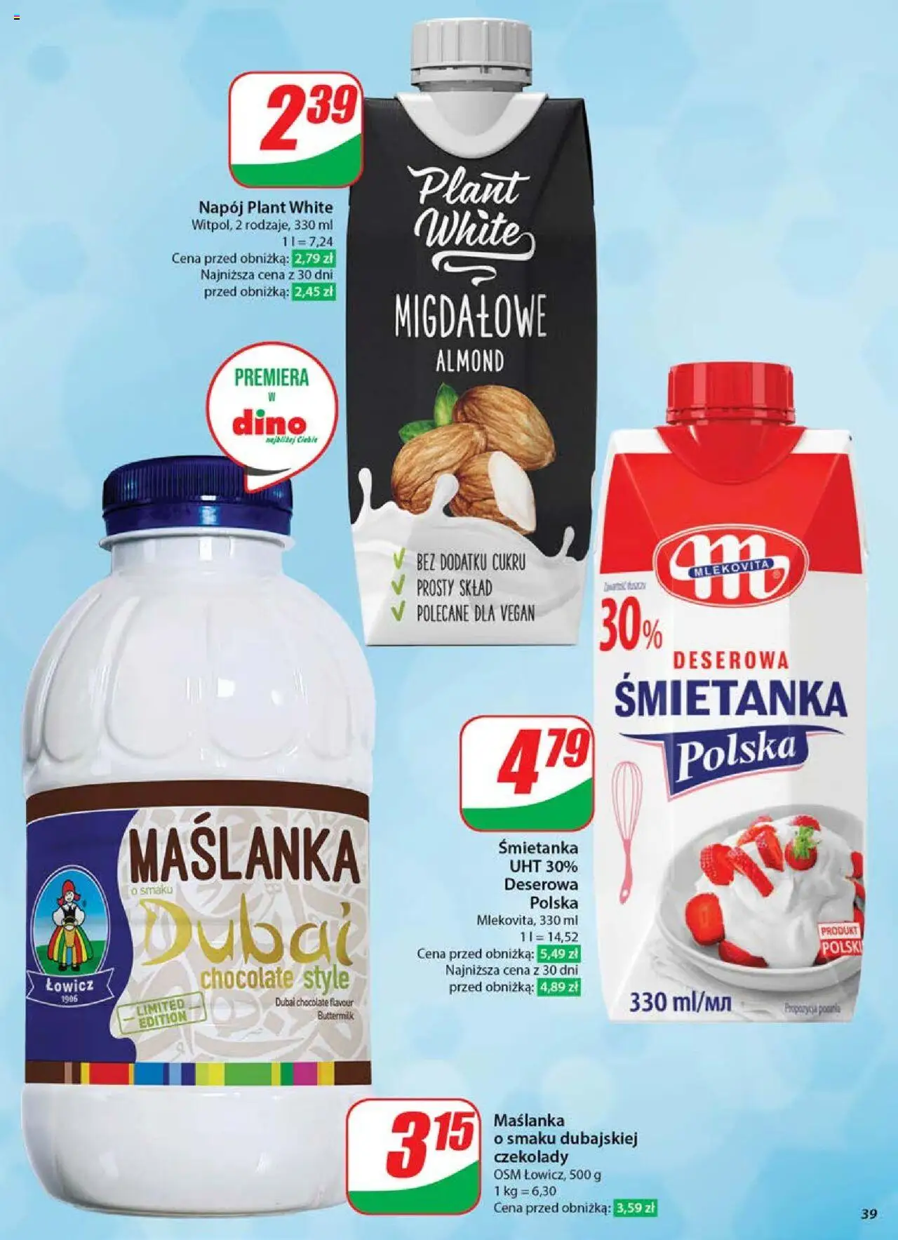 Dino Gazetka od 04.06.2025 | Strona: 39 | Produkty: Czekolady, Maślanka