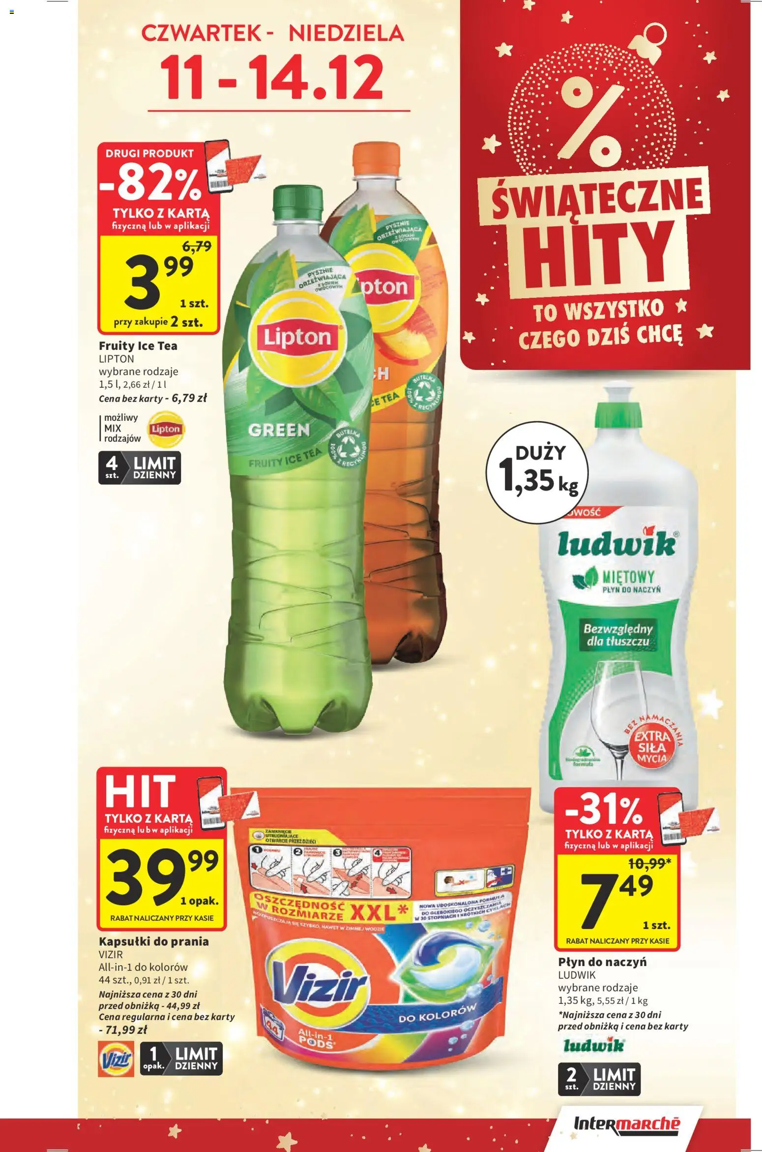 Intermarche Gazetka od 11.12.2025 | Strona: 5 | Produkty: Karta, Ice Tea, Kapsułki do prania