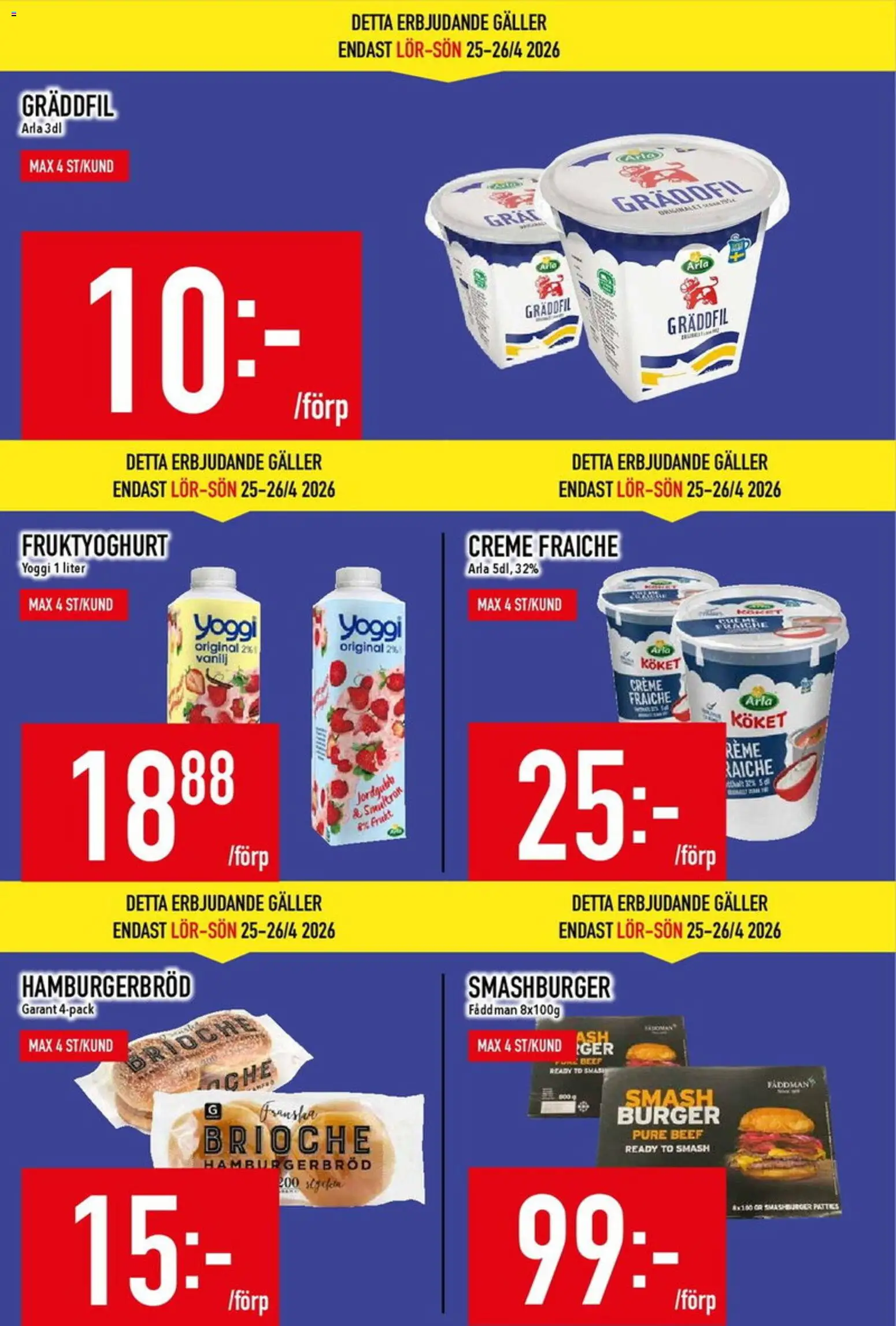Matdax reklamblad aktuell från 20.04.2026 | Sida: 6 | Produkter: Galler, Creme fraiche, Gräddfil, Yoggi