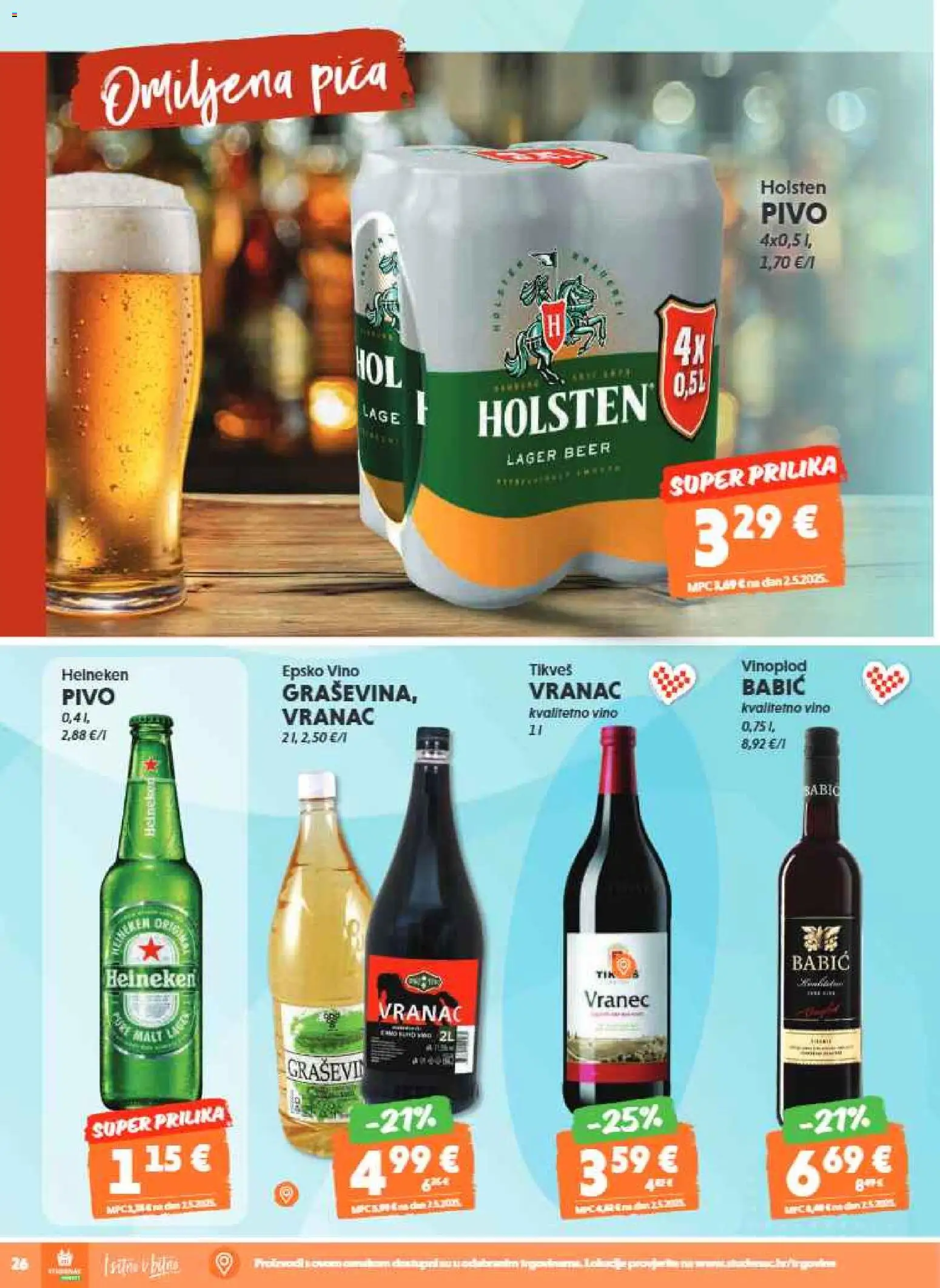 Studenac katalog | vrijedi od 04.03.2026 | Stranica: 26 | Proizvodi: Vino, Pivo, Heineken