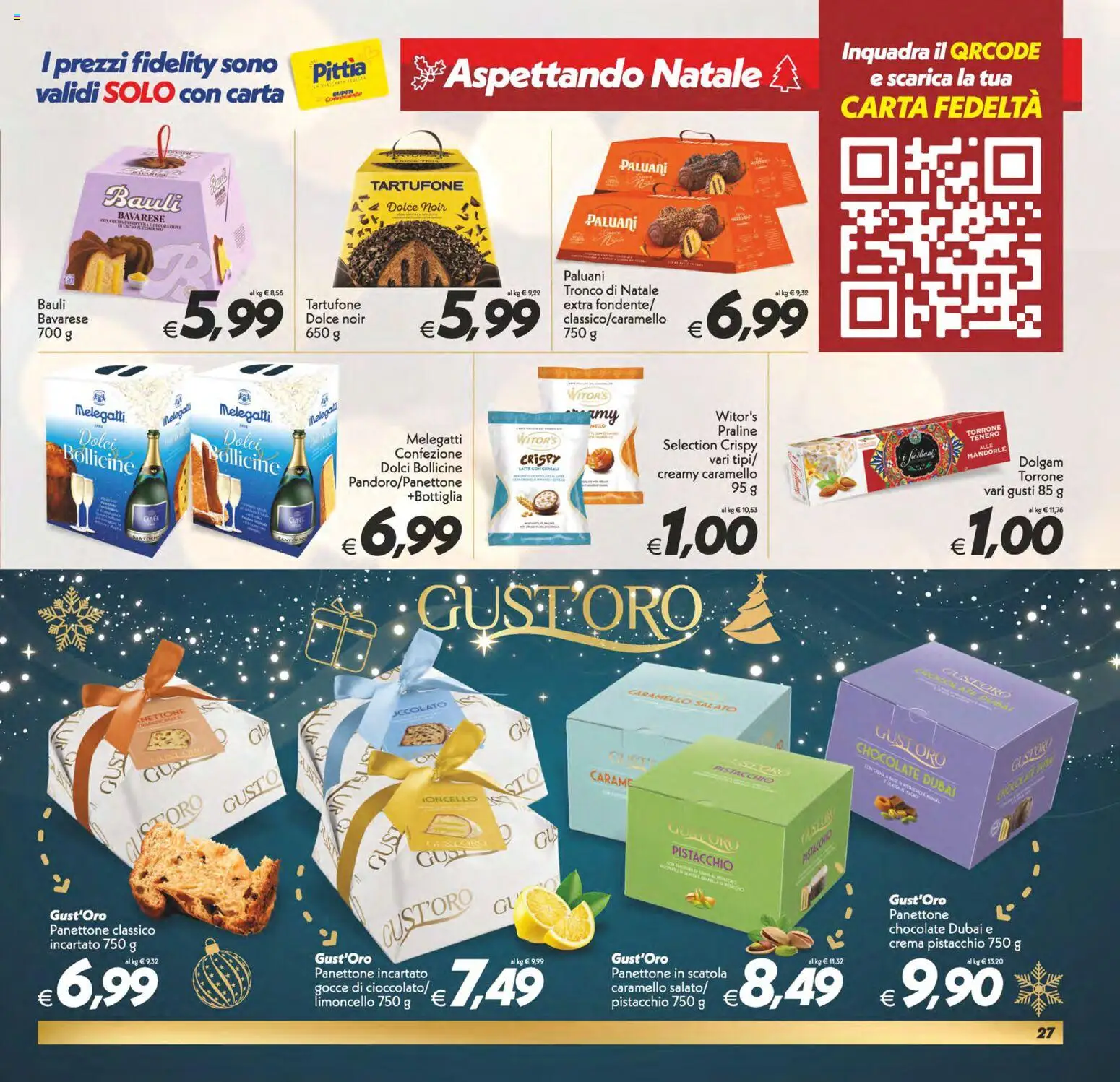 Volantino SuperConveniente del 27.11.2025 | Pagina: 27 | Prodotti: Crema, Mandorle, Panettone, Limoncello