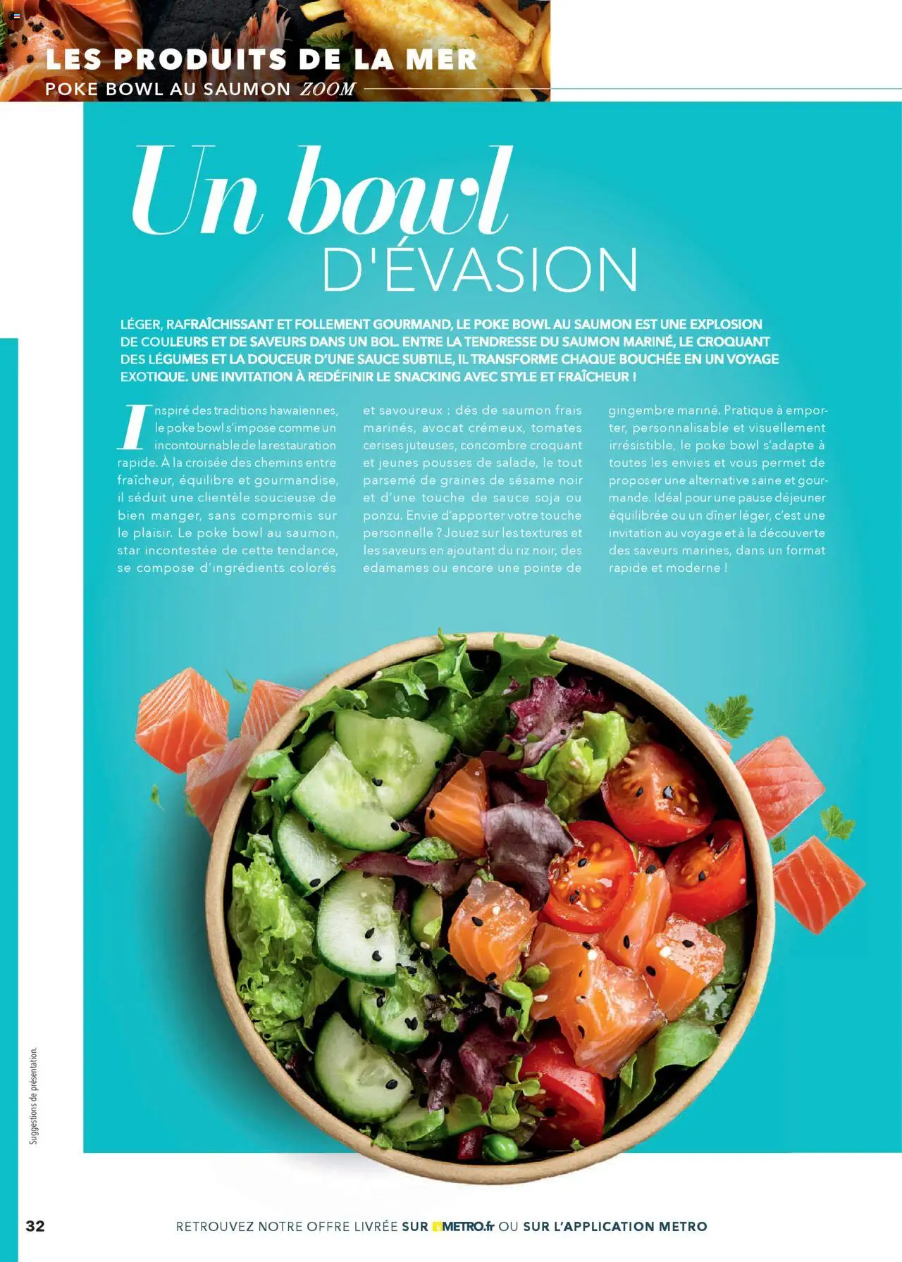 | Page: 32 | Produits: Concombre, Tomates, Riz, Saumon