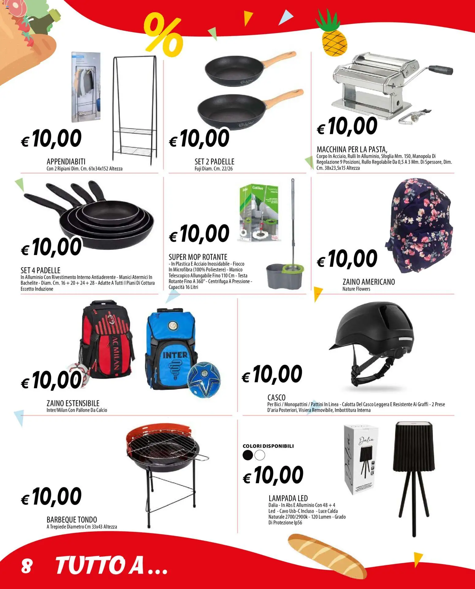Volantino Galassia del 09.04.2026 | Pagina: 8 | Prodotti: Centrifuga, Pallone, Cavo, Lampada