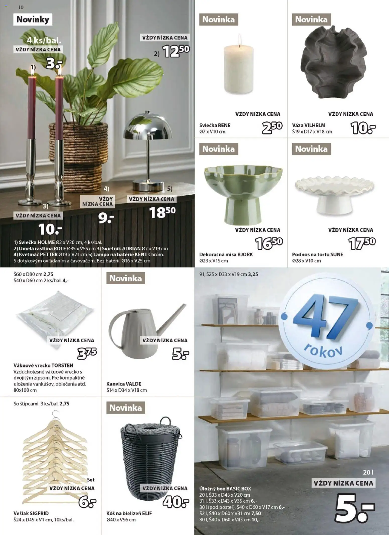 Nové JYSK akcie – leták je platný od 25.03.2026 | Strana: 10 | Produkty: Lampa, Kôš na bielizeň, Vešiak, Kanvica